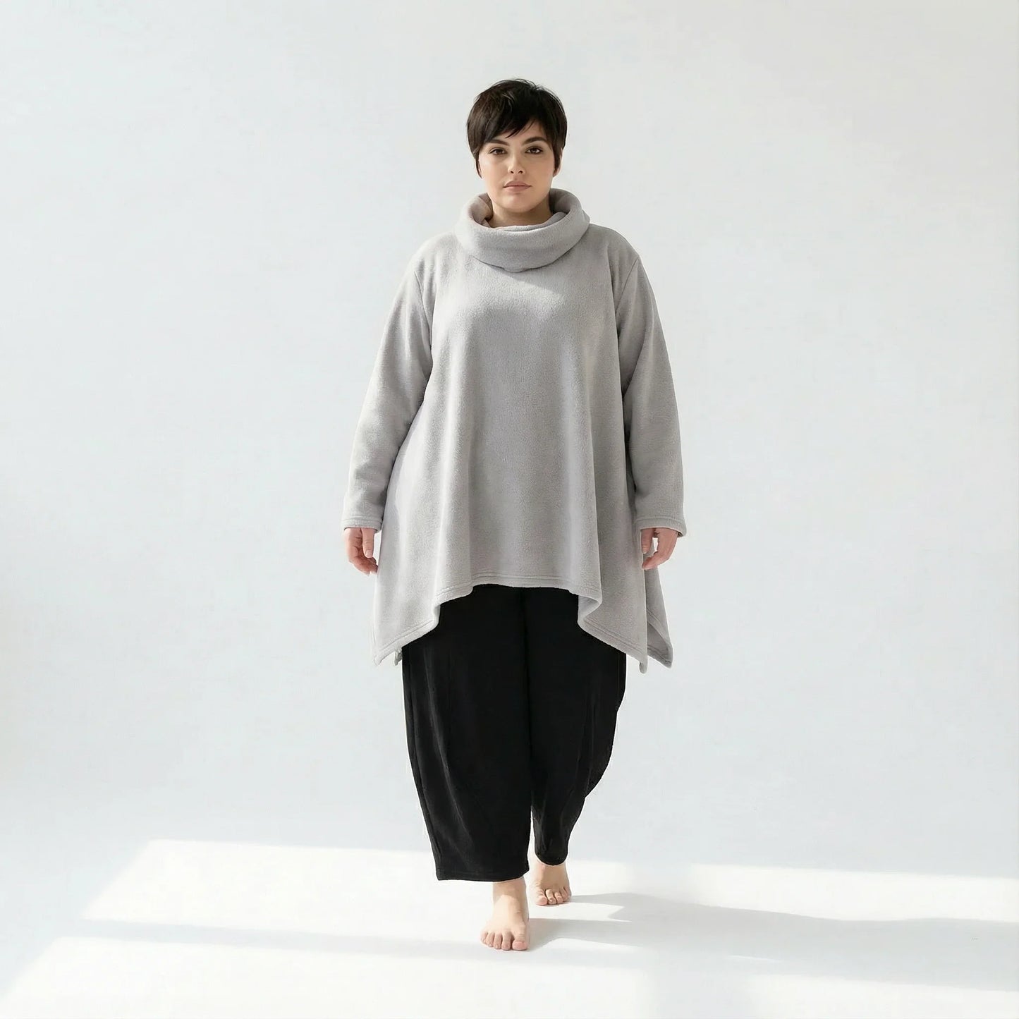 AKH Fashion 3371 Big Shirt, Hellgrau