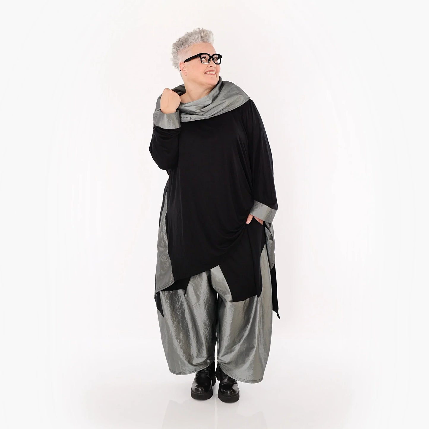 AKH Premium 2187 Shirt, Schwarz-Grau