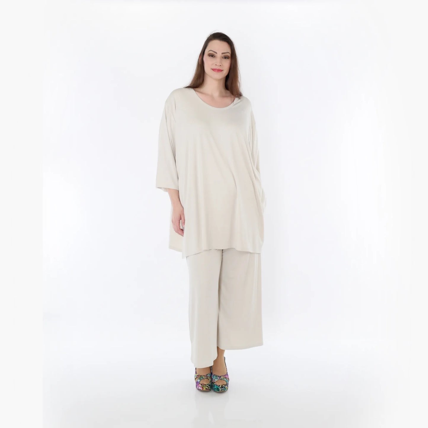 AKH Fashion 7054 Big Shirt, Beige