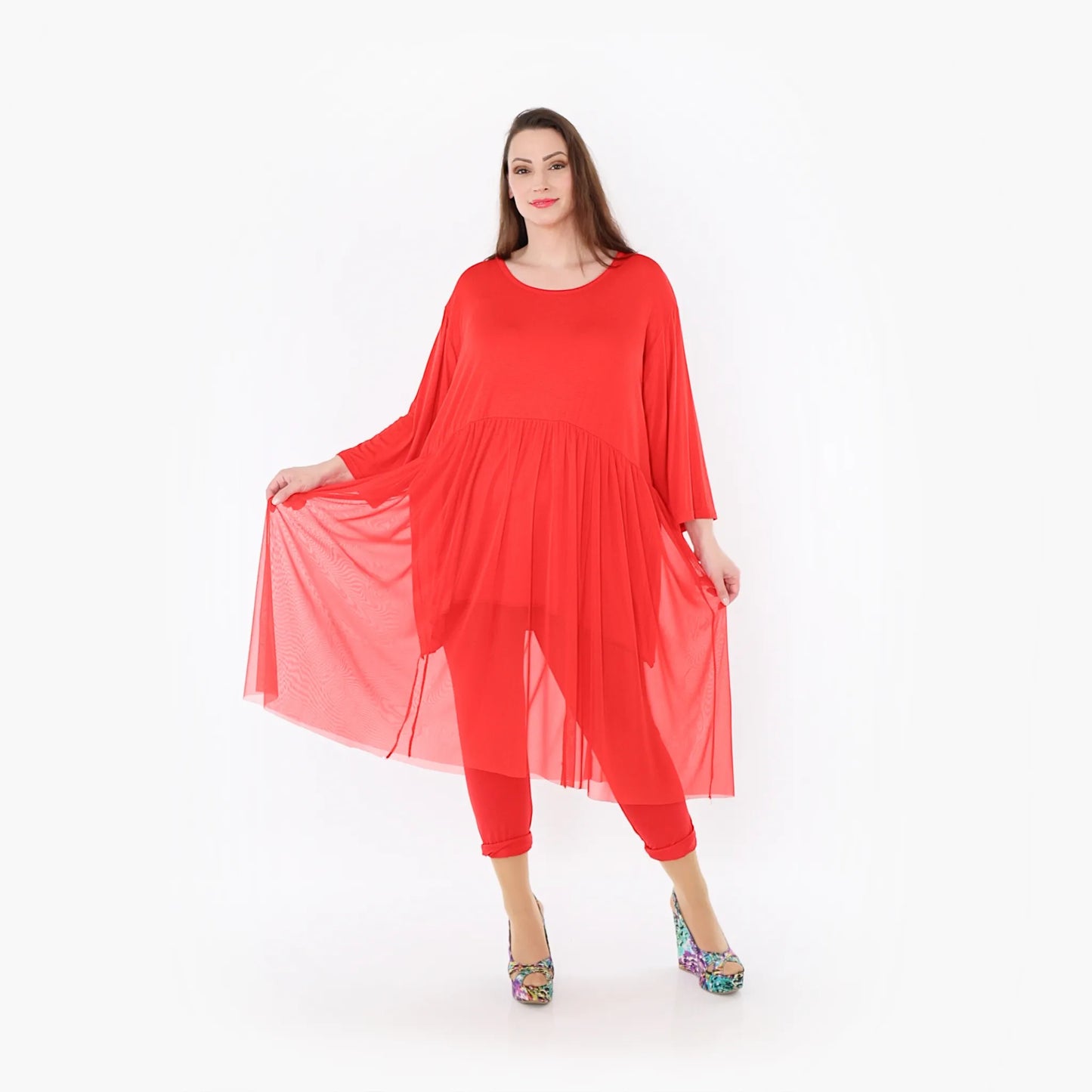 AKH Fashion 7046 Kleid, Rot