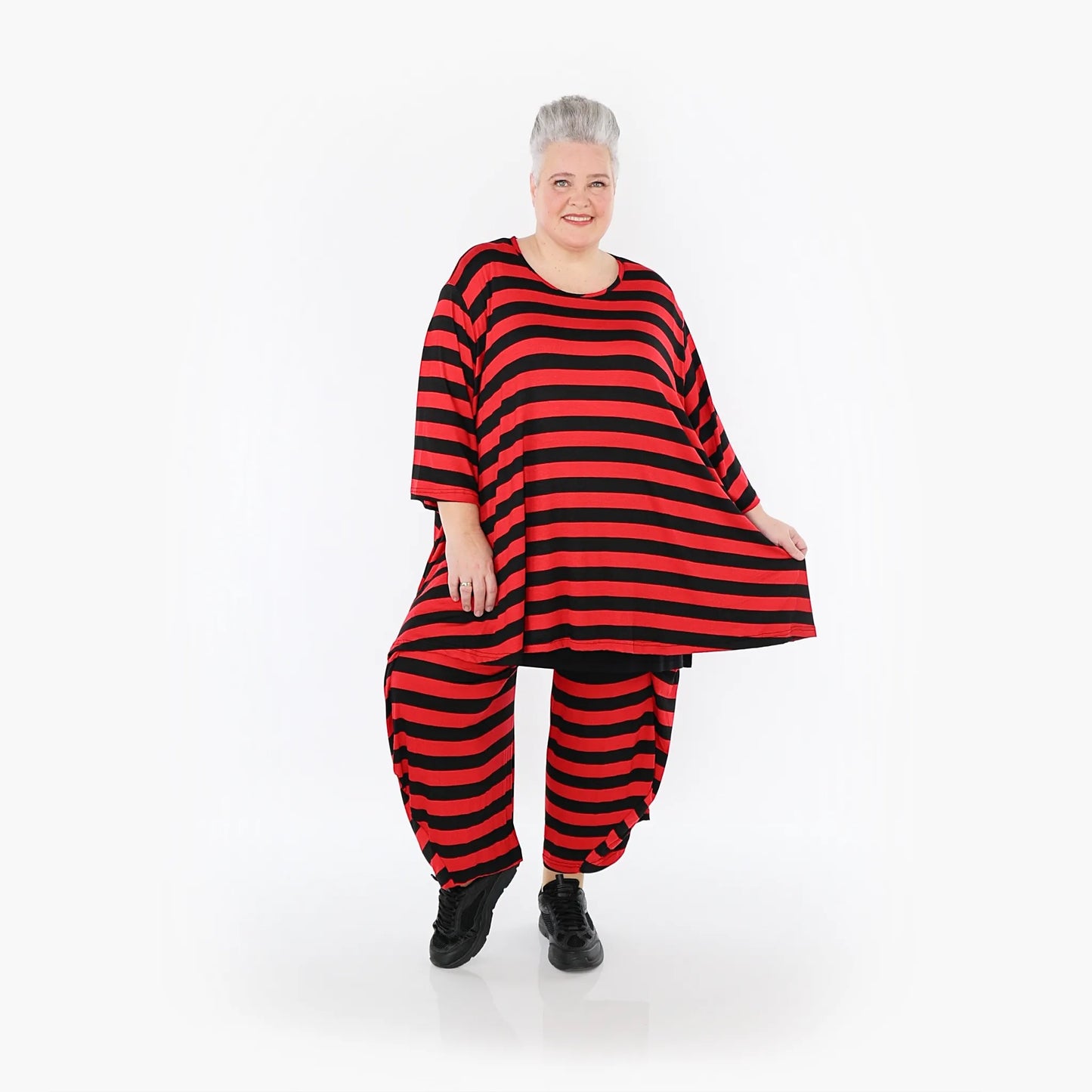 AKH Fashion 8069 Hose, Rot-Schwarz