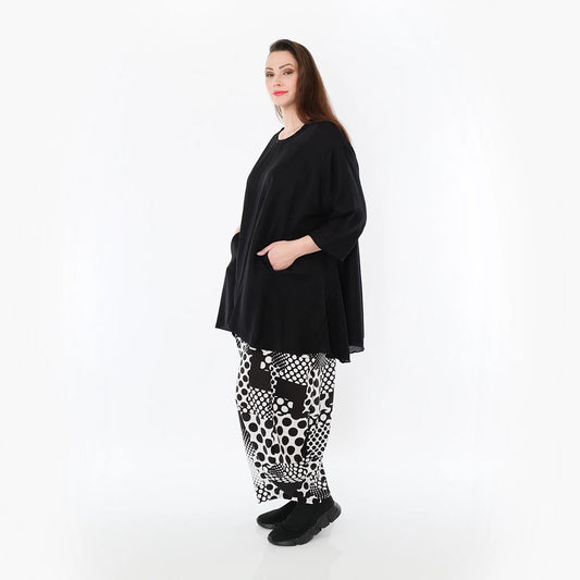 AKH Fashion 7069 Big Shirt, Schwarz