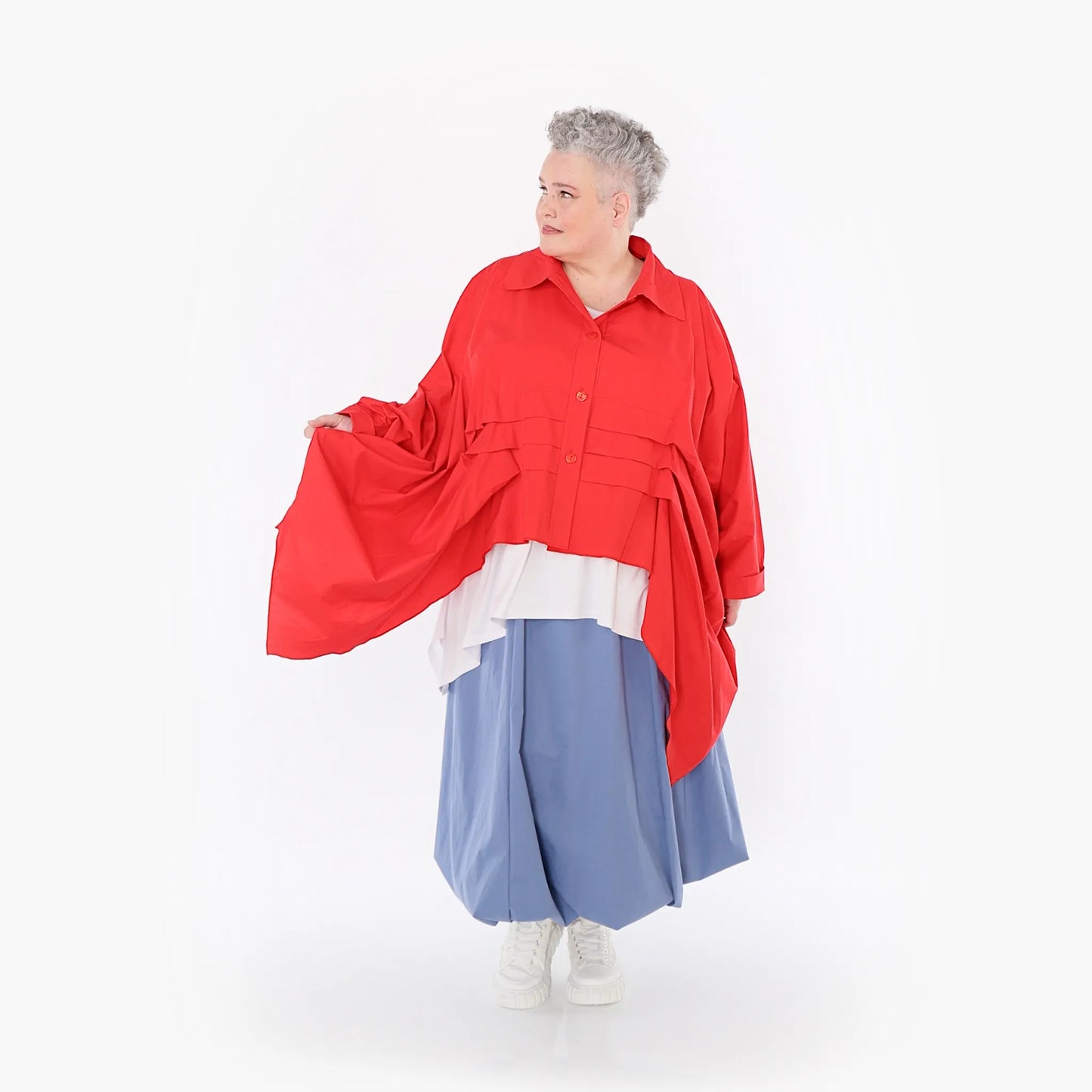 AKH Fashion 7080 Bluse, Rot