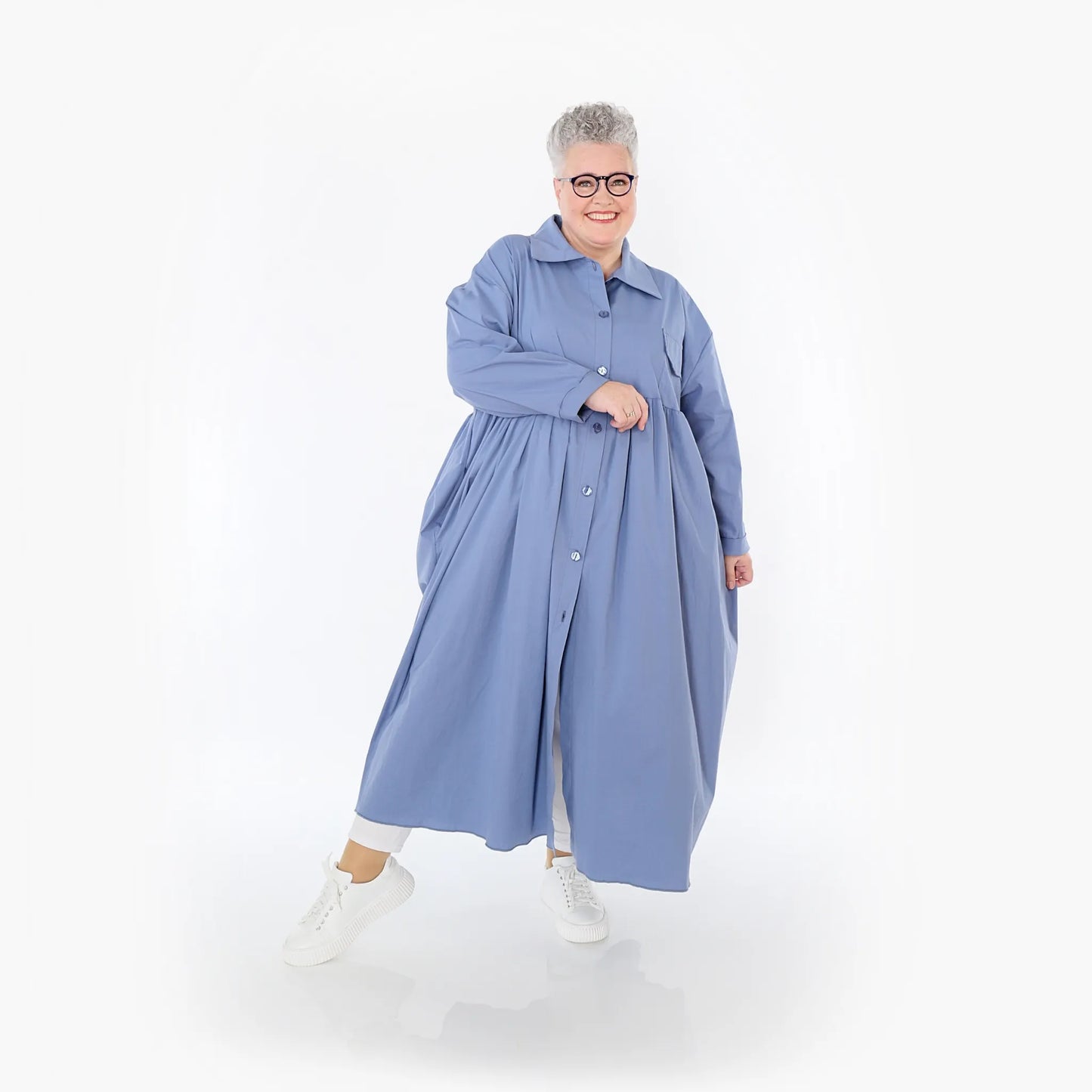 AKH Fashion 7084 Mantel, Azurblau