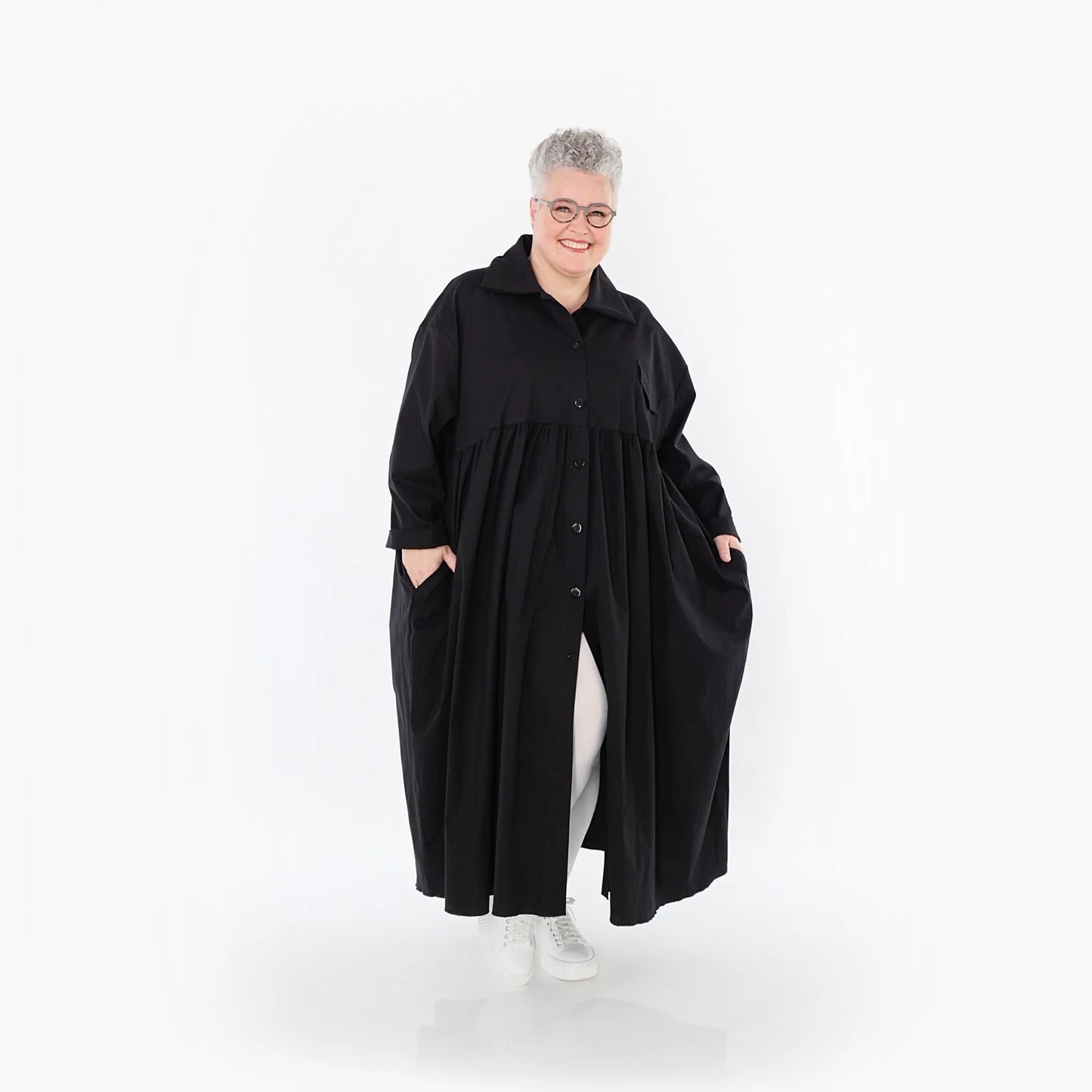 AKH Fashion 7084 Mantel, Schwarz