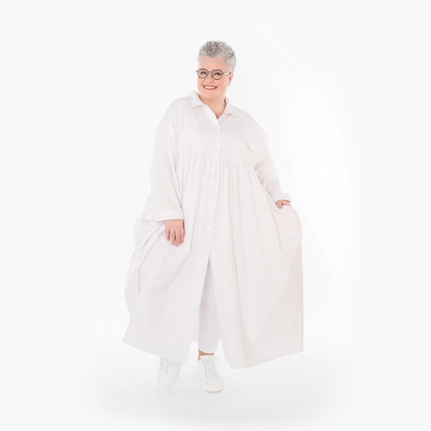 AKH Fashion 7084 Mantel, Weiß