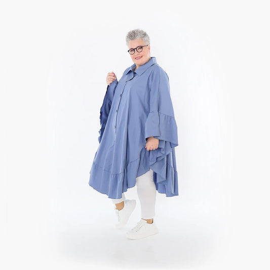 AKH Fashion 7085 Bluse, Azurblau