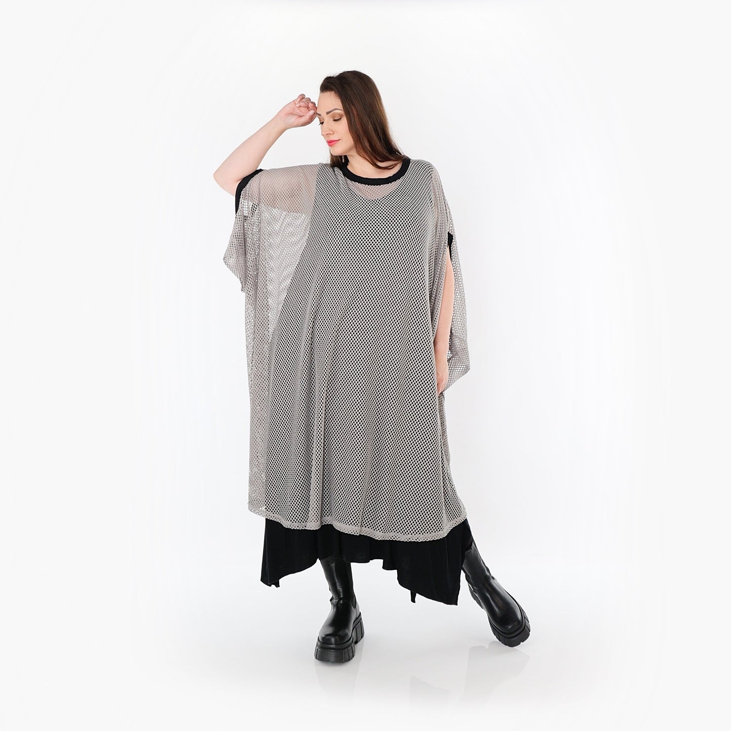 AKH Fashion 7100 Throw, Grey-Black