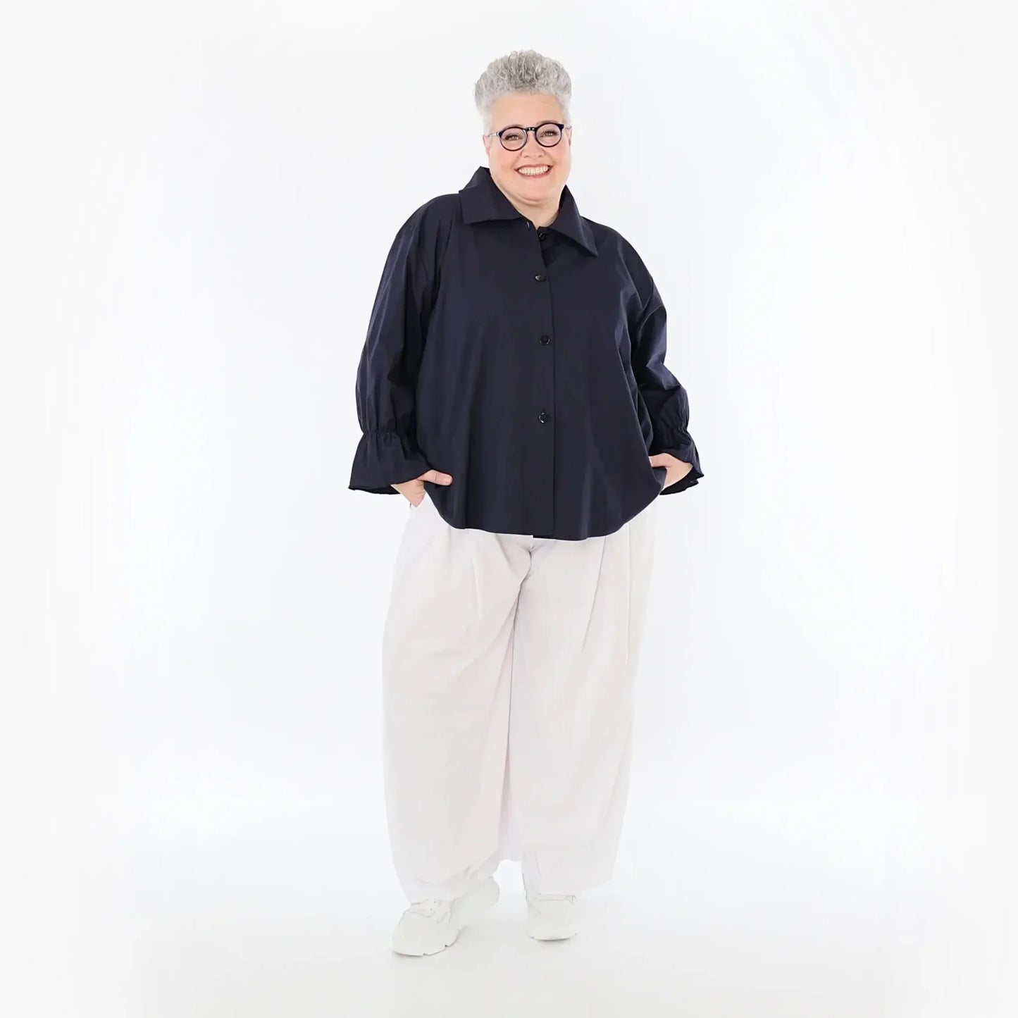 AKH Fashion 7062 Bluse, Marine