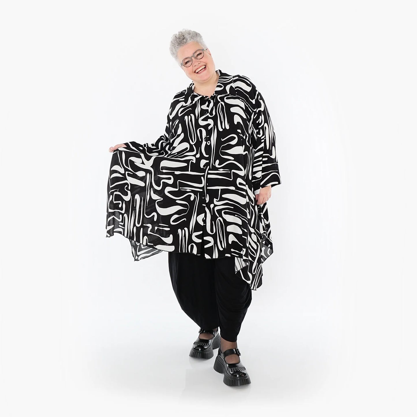 AKH Fashion 6917 Jacke, Schwarz-Weiß