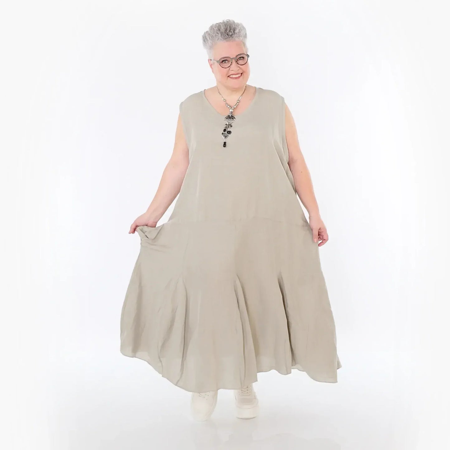 AKH Fashion 6972 Kleid, Beige