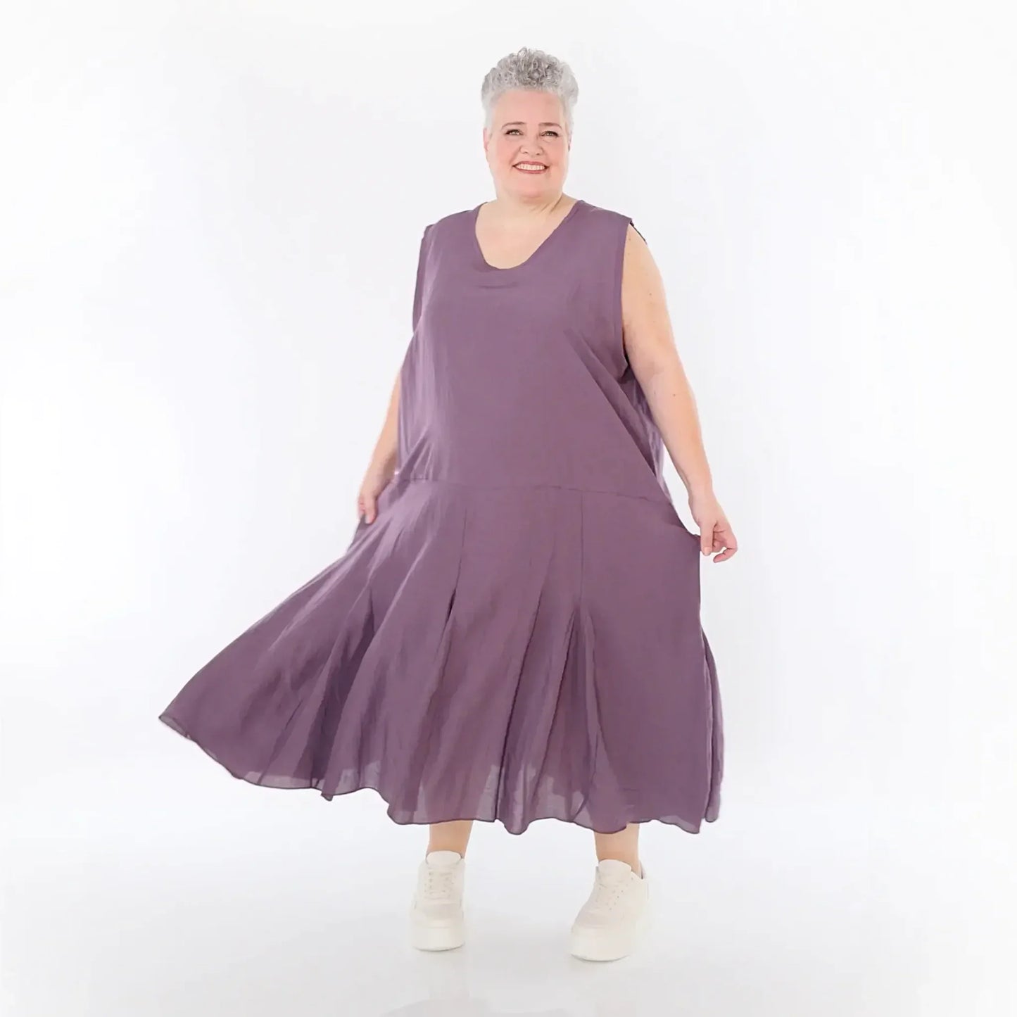 AKH Fashion 6972 Kleid, Pflaume