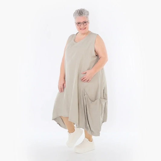 AKH Fashion 7093 Kleid, Beige