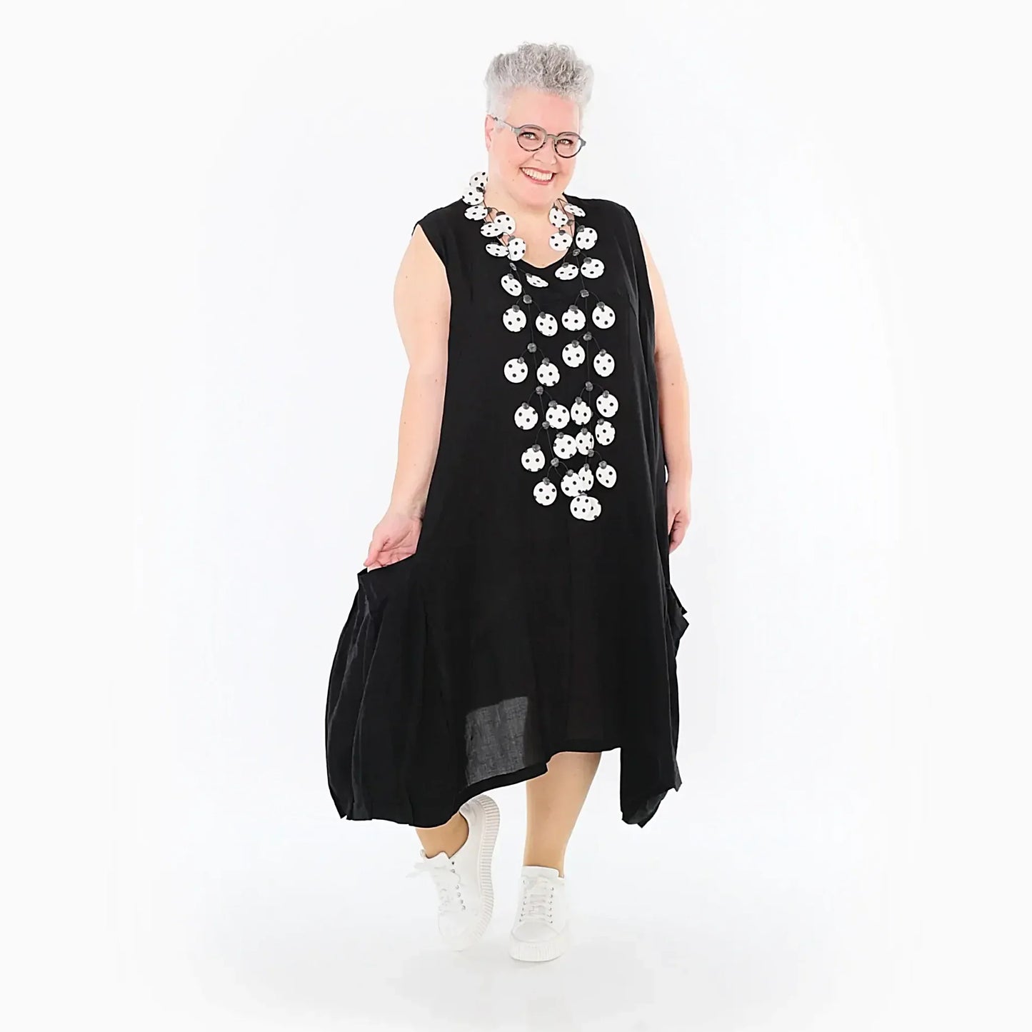 AKH Fashion 7093 Kleid, Schwarz