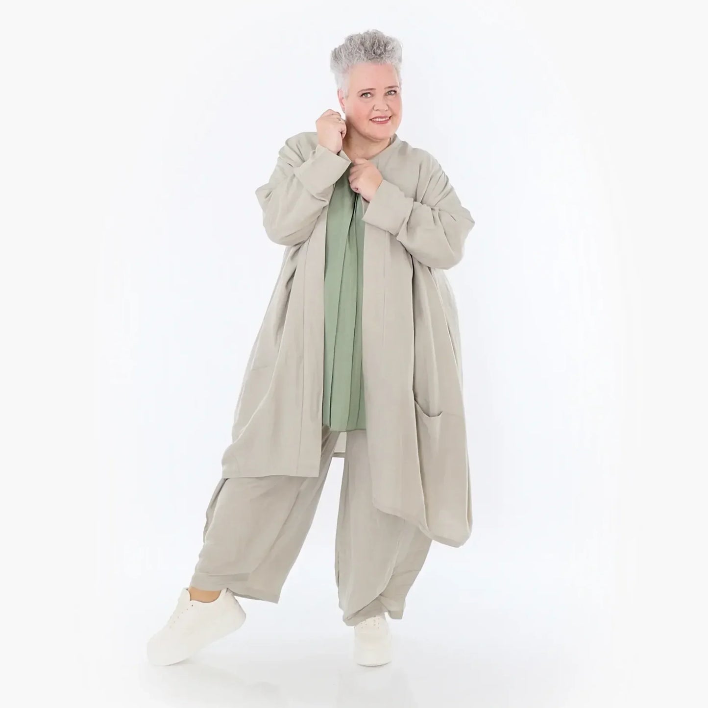 AKH Fashion 7094 Cardigan, Beige