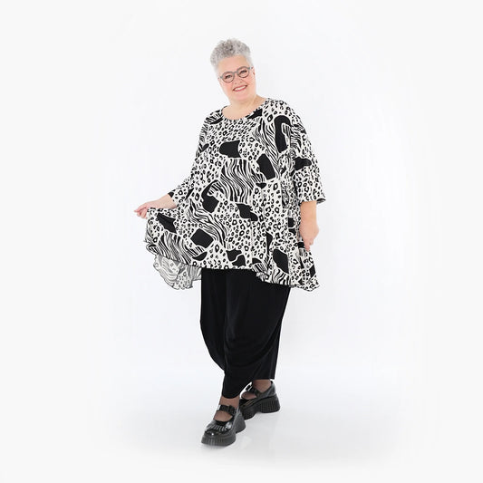 AKH Fashion 593 Big Shirt, Schwarz-Weiß