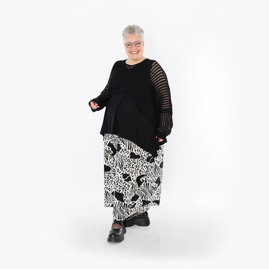 AKH Fashion 7077 Hose, Schwarz-Weiß