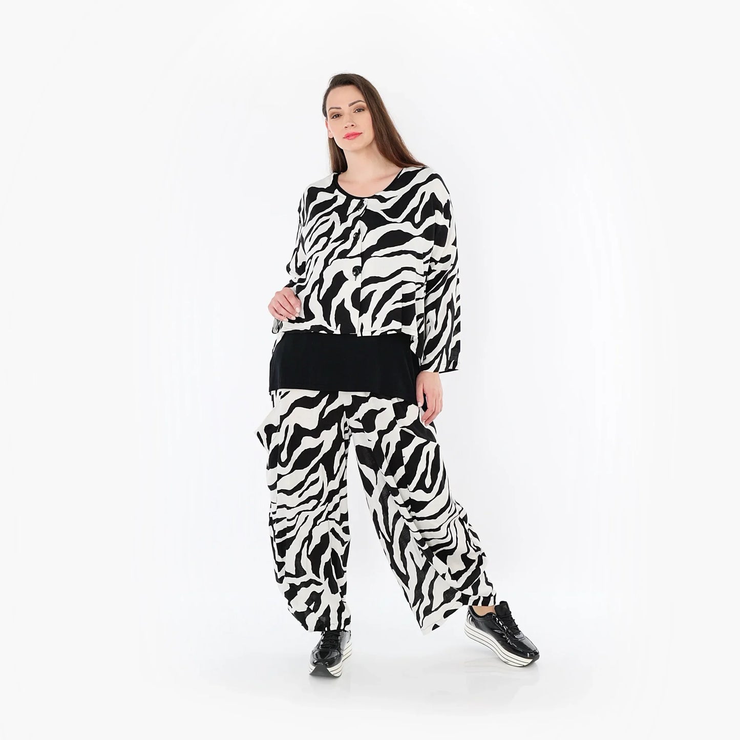 AKH Fashion 130 Jacke, Weiß-Schwarz