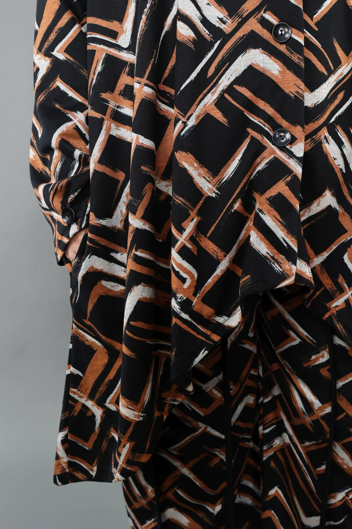 AKH Fashion 7119 Jacket, Black-Cognac-White