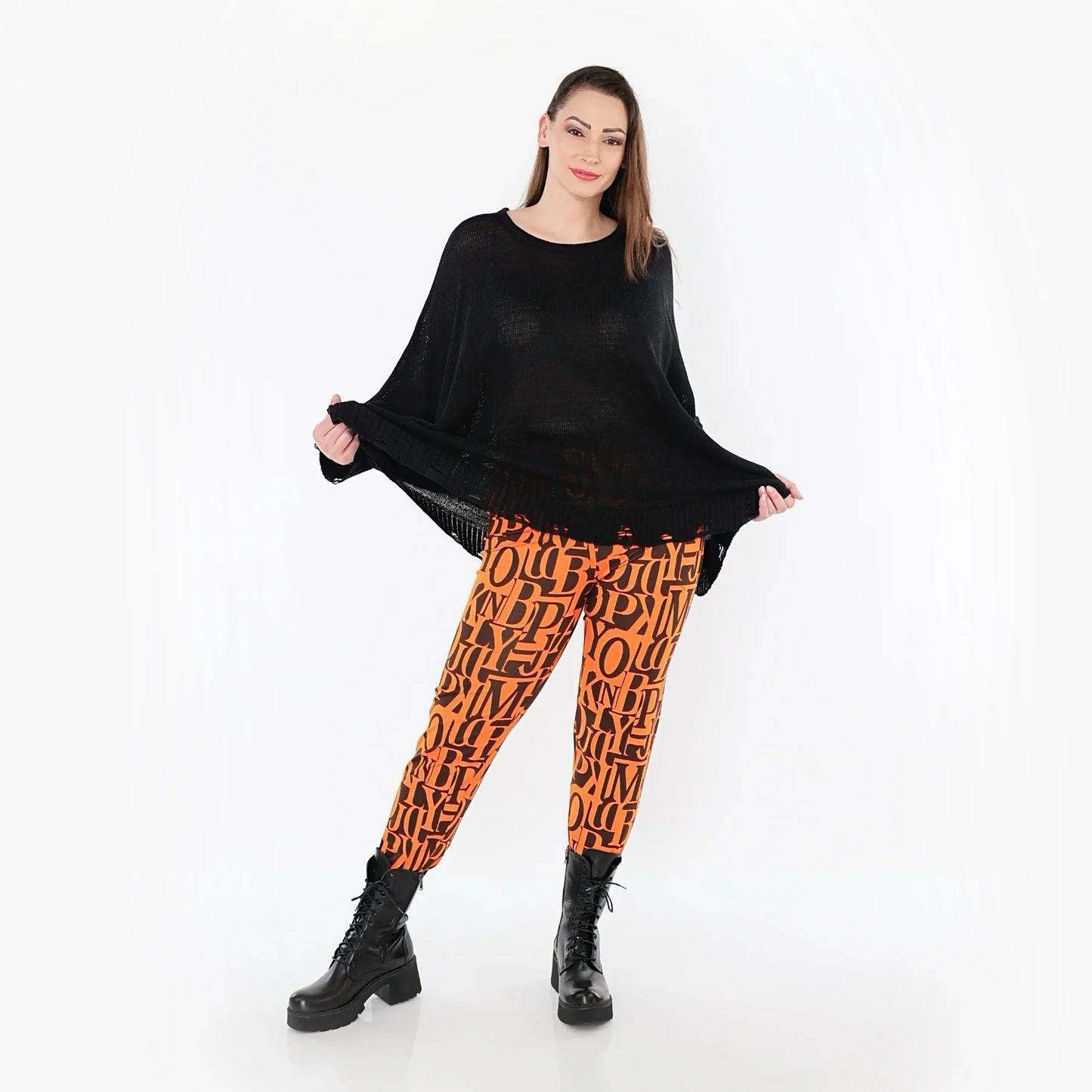 AKH Fashion 100P Leggings, Orange-Braun