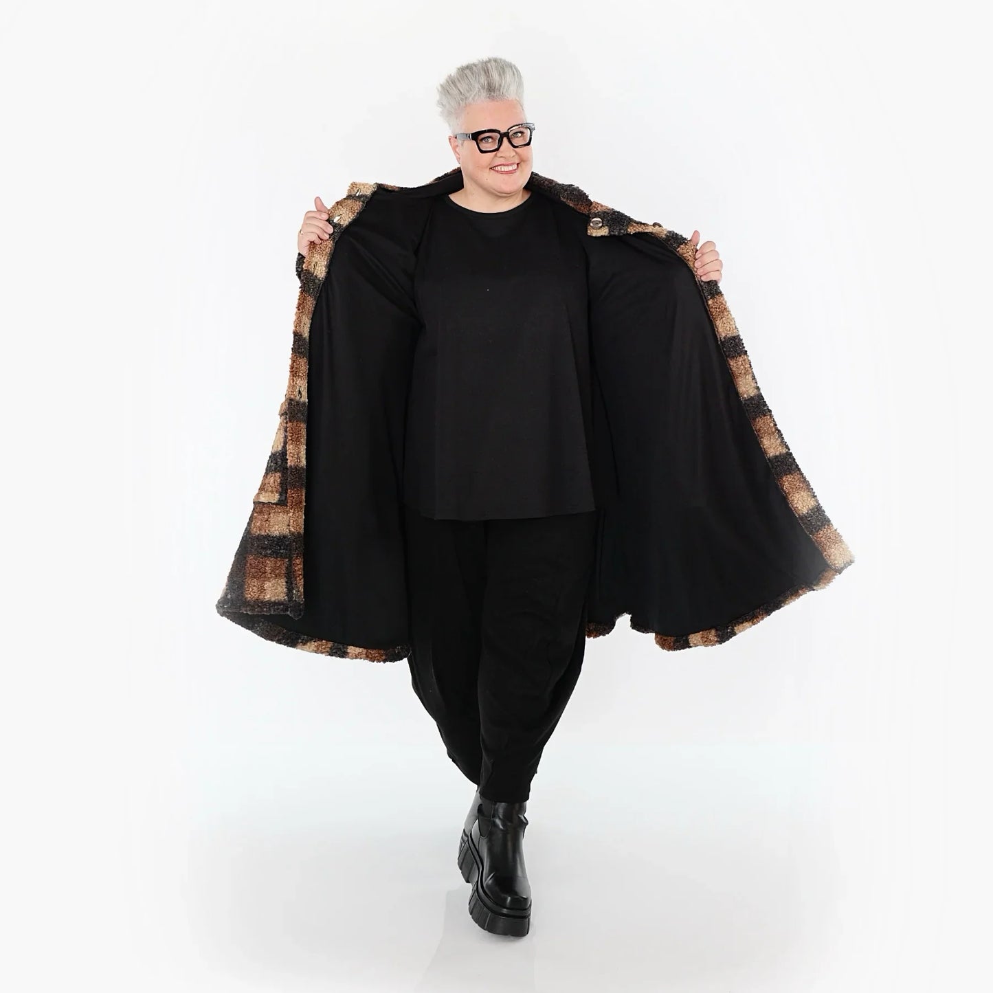 AKH Fashion 2225 Jacke, Cognac-Beige-Grau