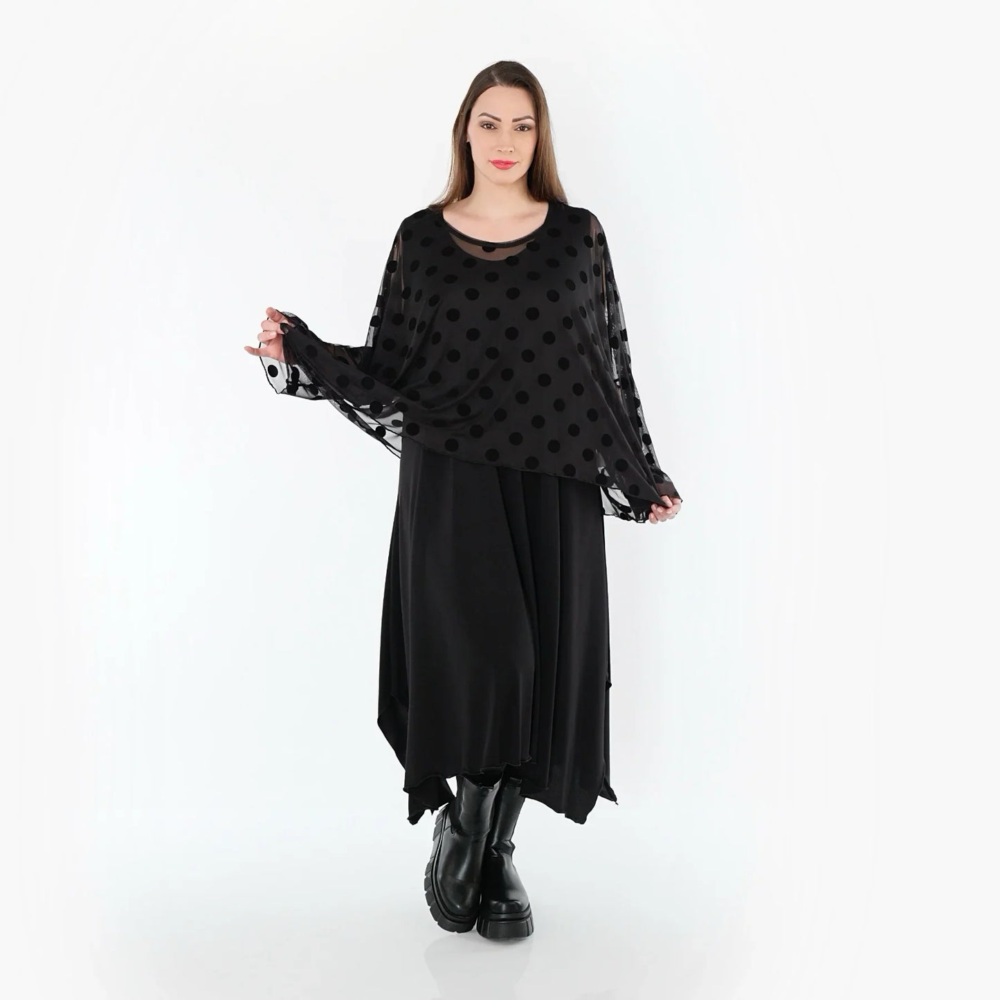AKH Fashion 6048 Überwurf, Schwarz