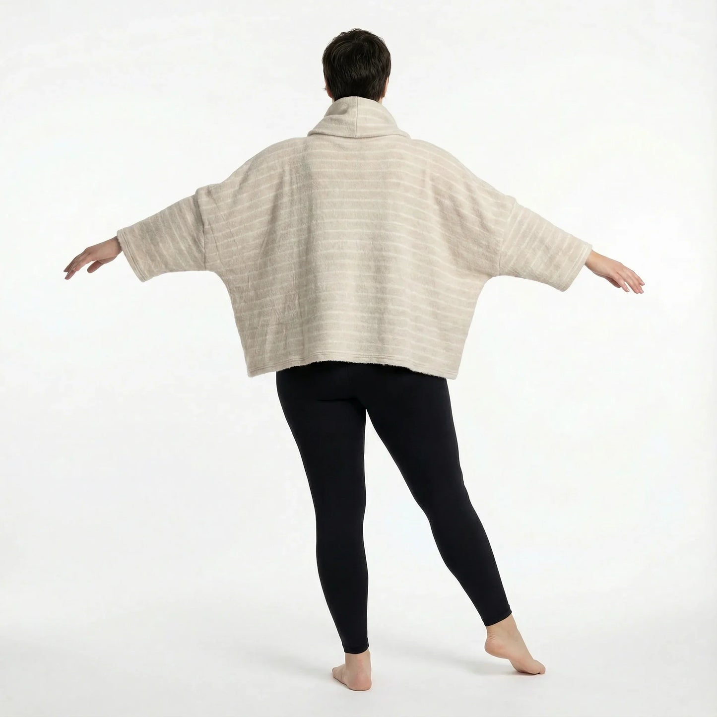 AKH Fashion 3019 Big Shirt, Beige-White