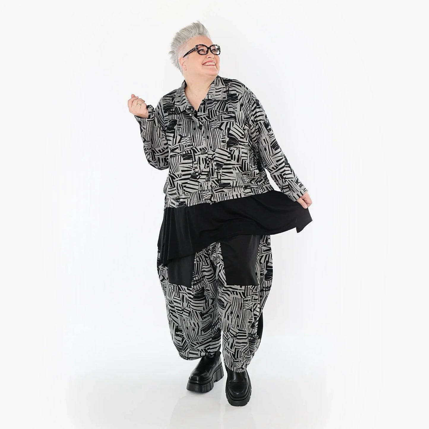 AKH Premium 6883 Hose, Schwarz-Grau