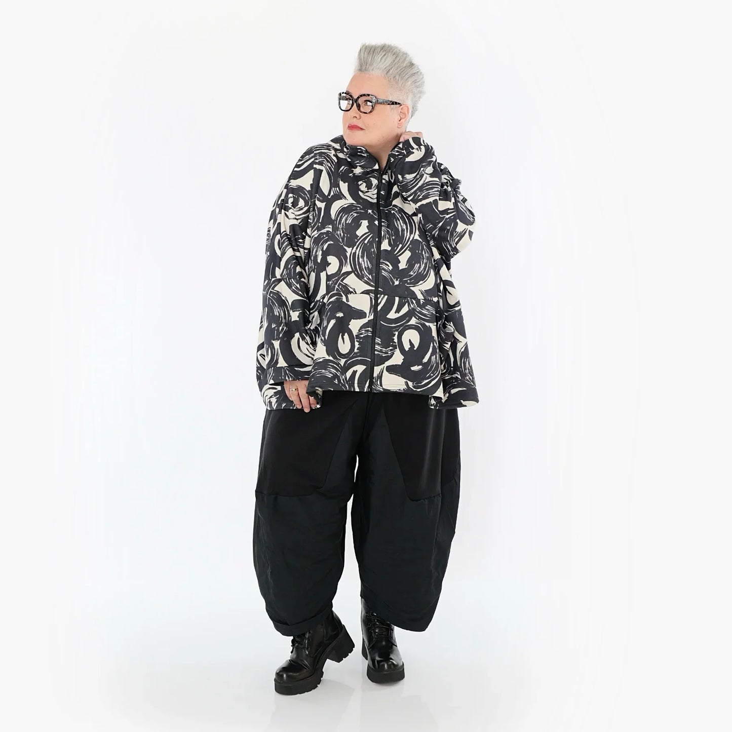 AKH Premium 7104 Jacket, Ecru-Black