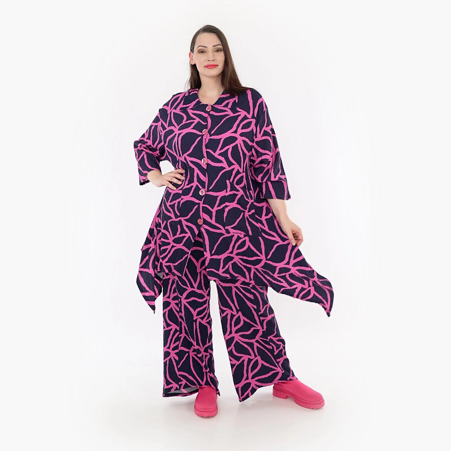 Veste AKH 6935, bleu marine-fuchsia