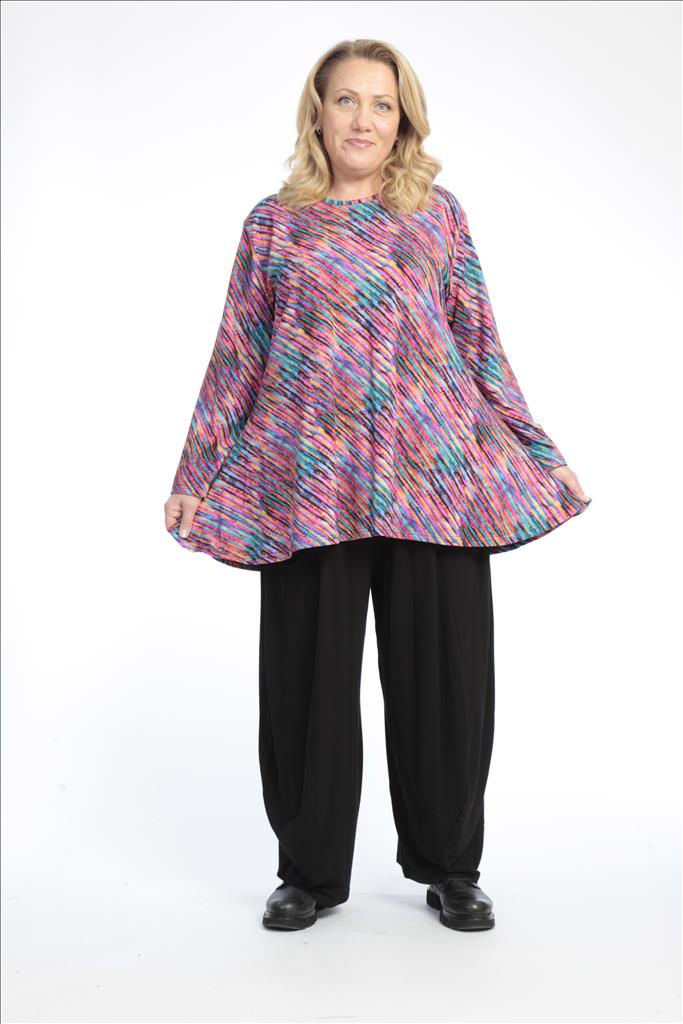 Winter shirt in bell shape made of jersey quality, Oda in multicolor