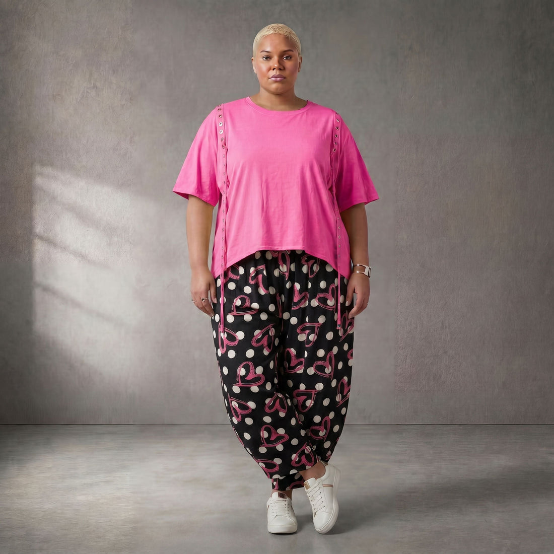 Statement-Shirt in kräftigem Pink von Funky Diva