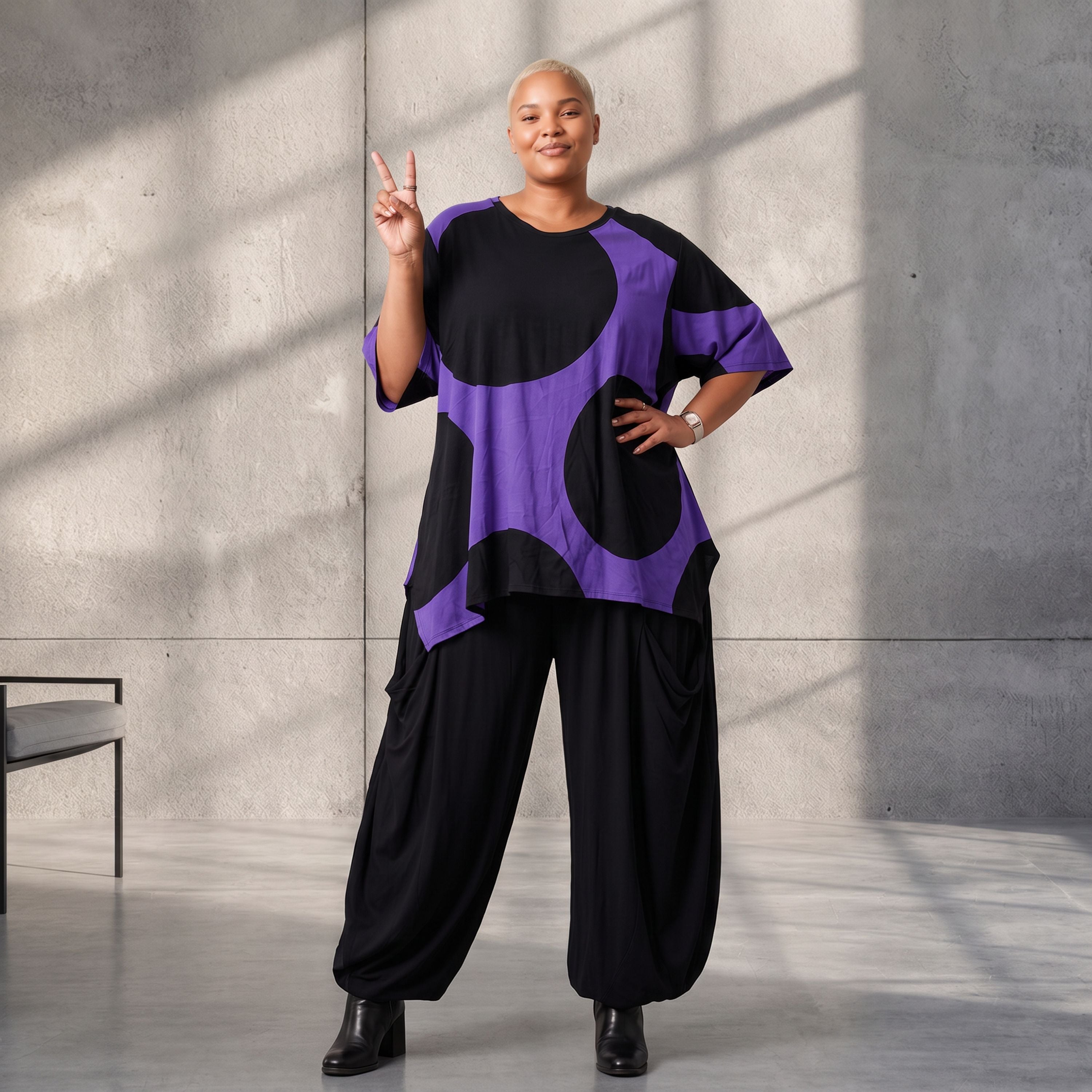 Funky Diva · Shirt · DotsDiva · KD526 · PurpleDots