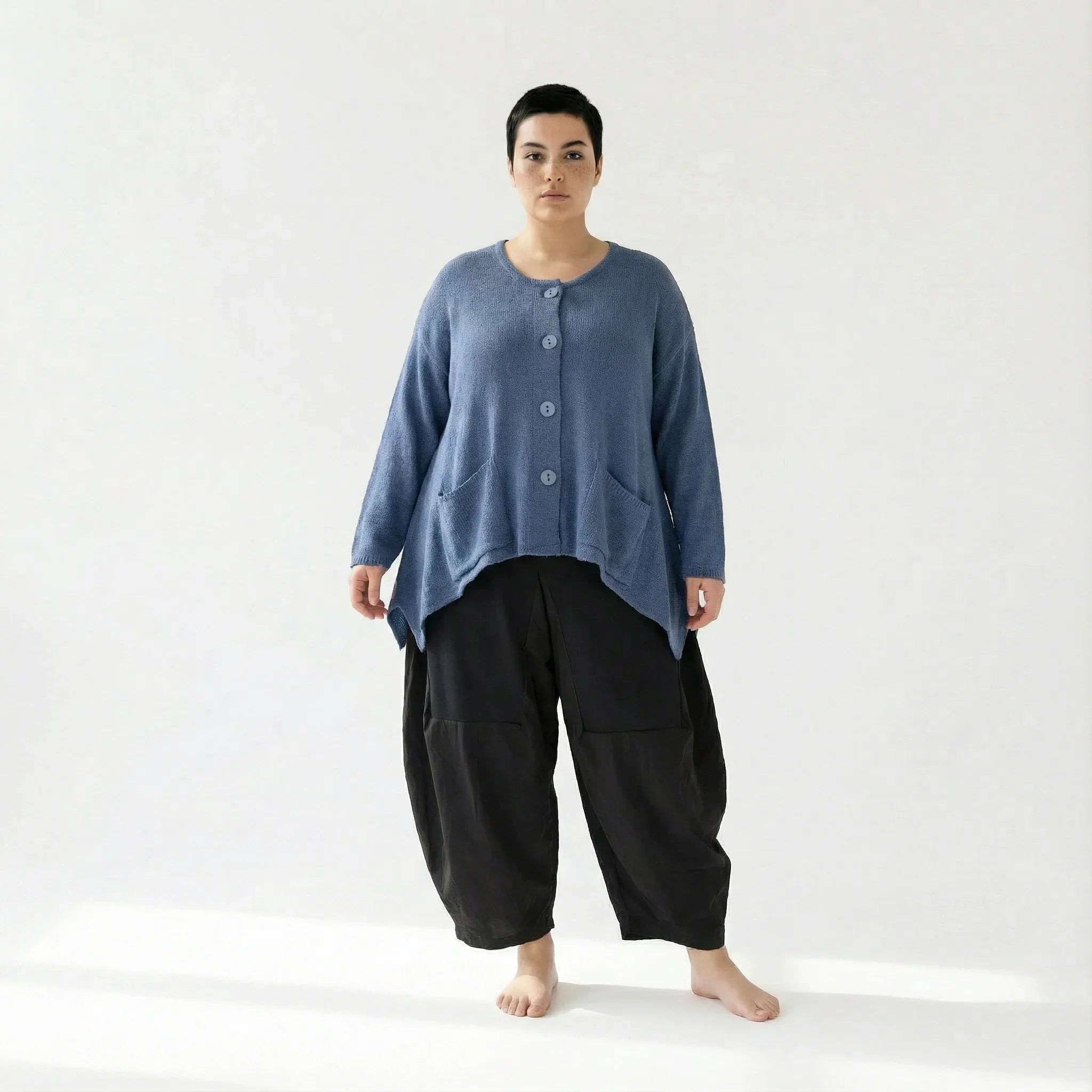 AKH Fashion 118 Veste, Bleu azur