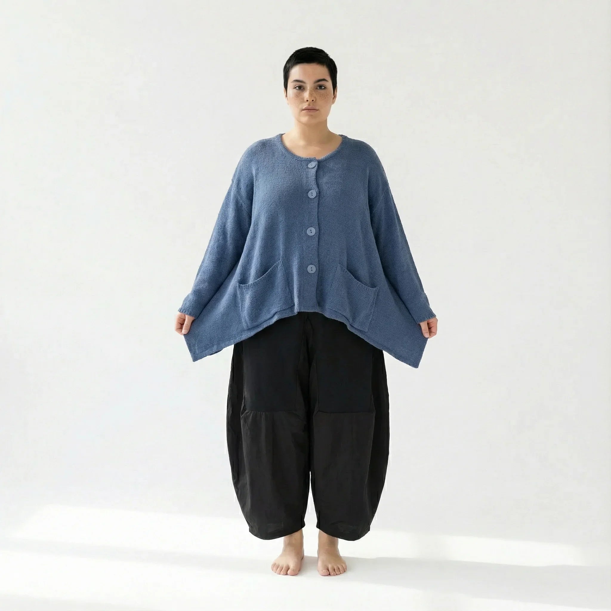 AKH Fashion 118 Veste, Bleu azur