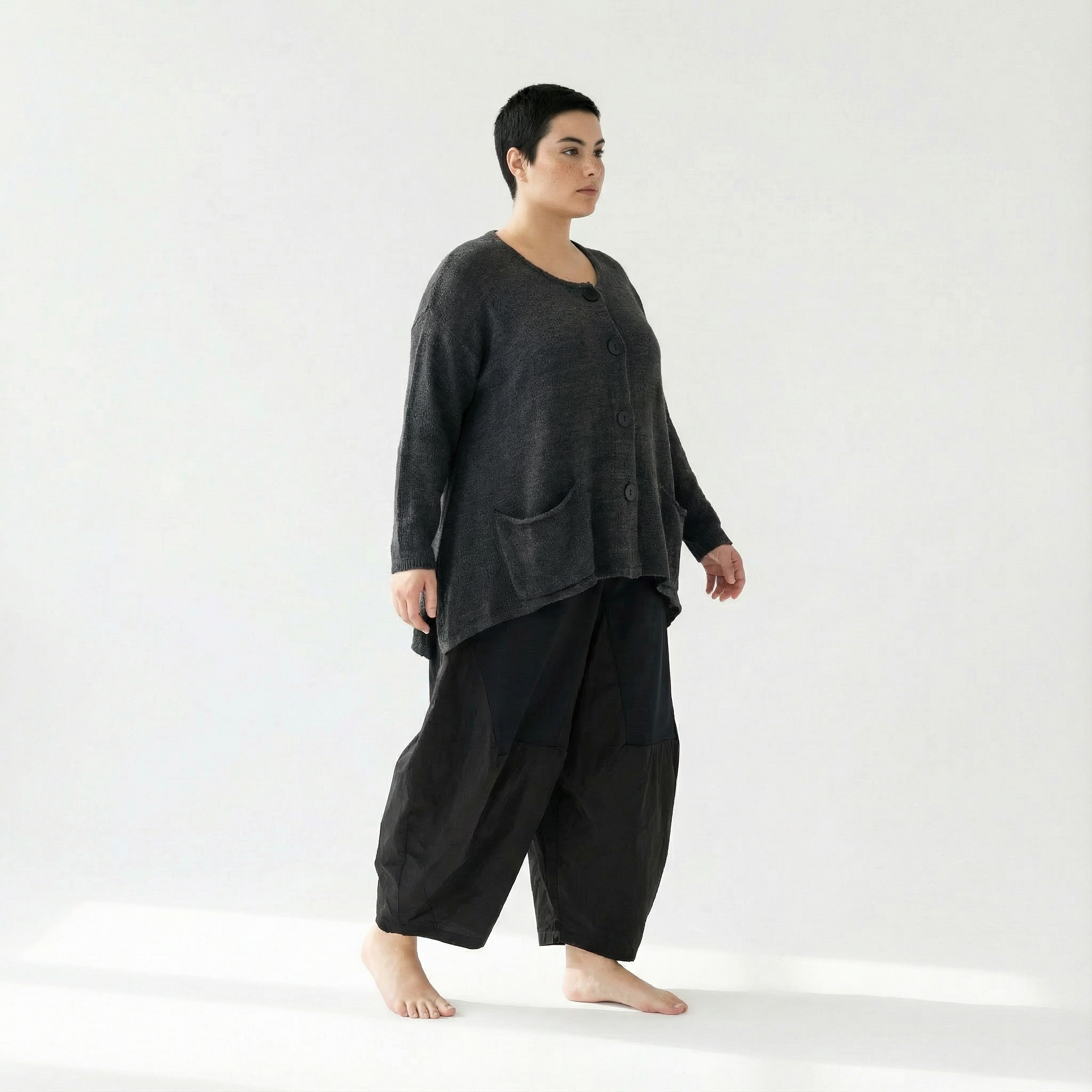 AKH Fashion 118 Veste, Gris foncé