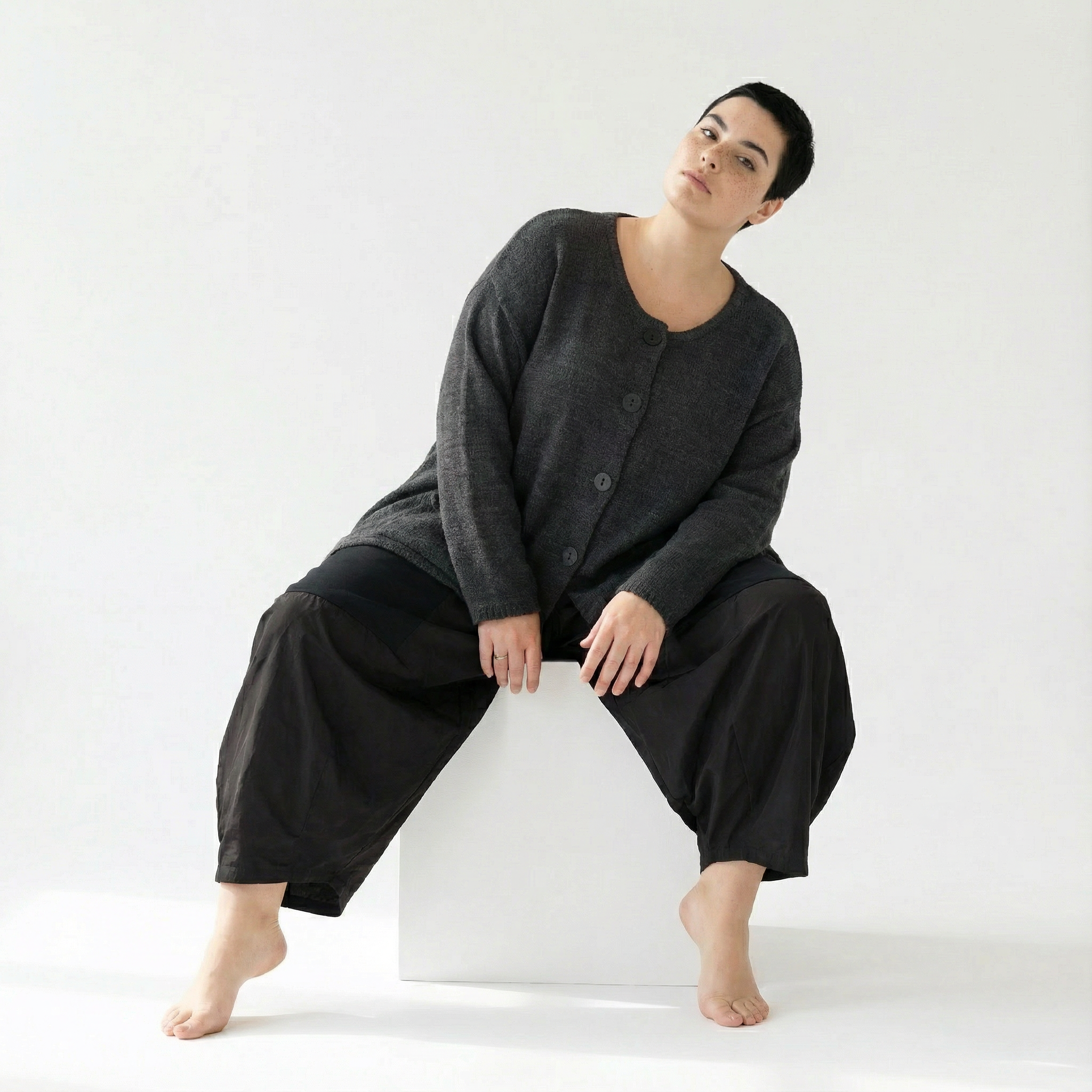 AKH Fashion 118 Veste, Gris foncé