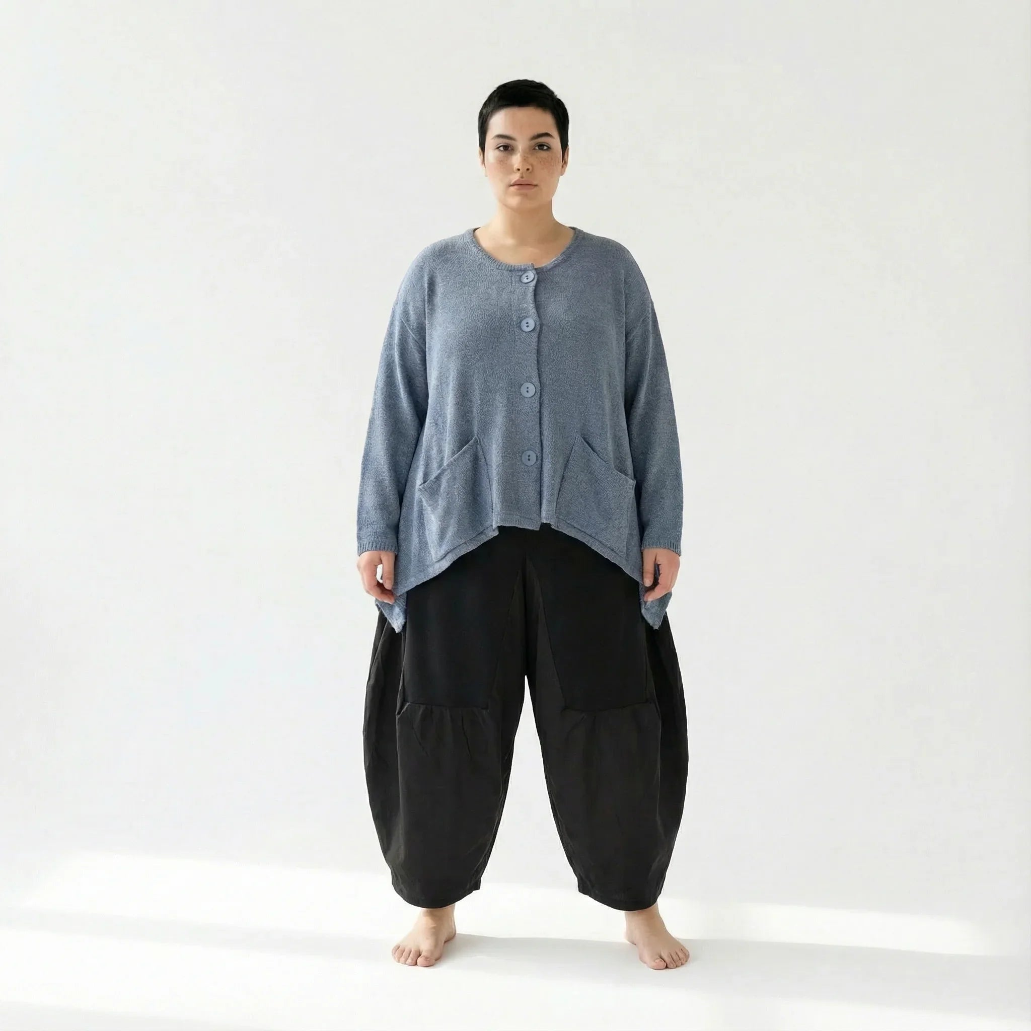 AKH Fashion 118 Veste, Bleu ciel