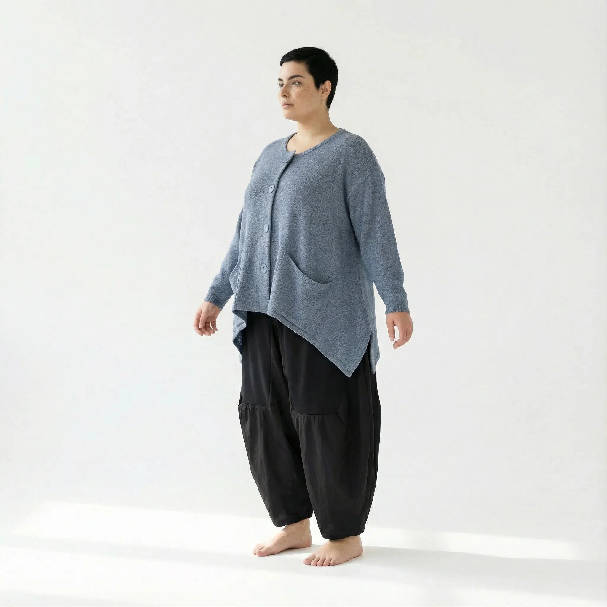 AKH Fashion 118 Veste, Bleu ciel