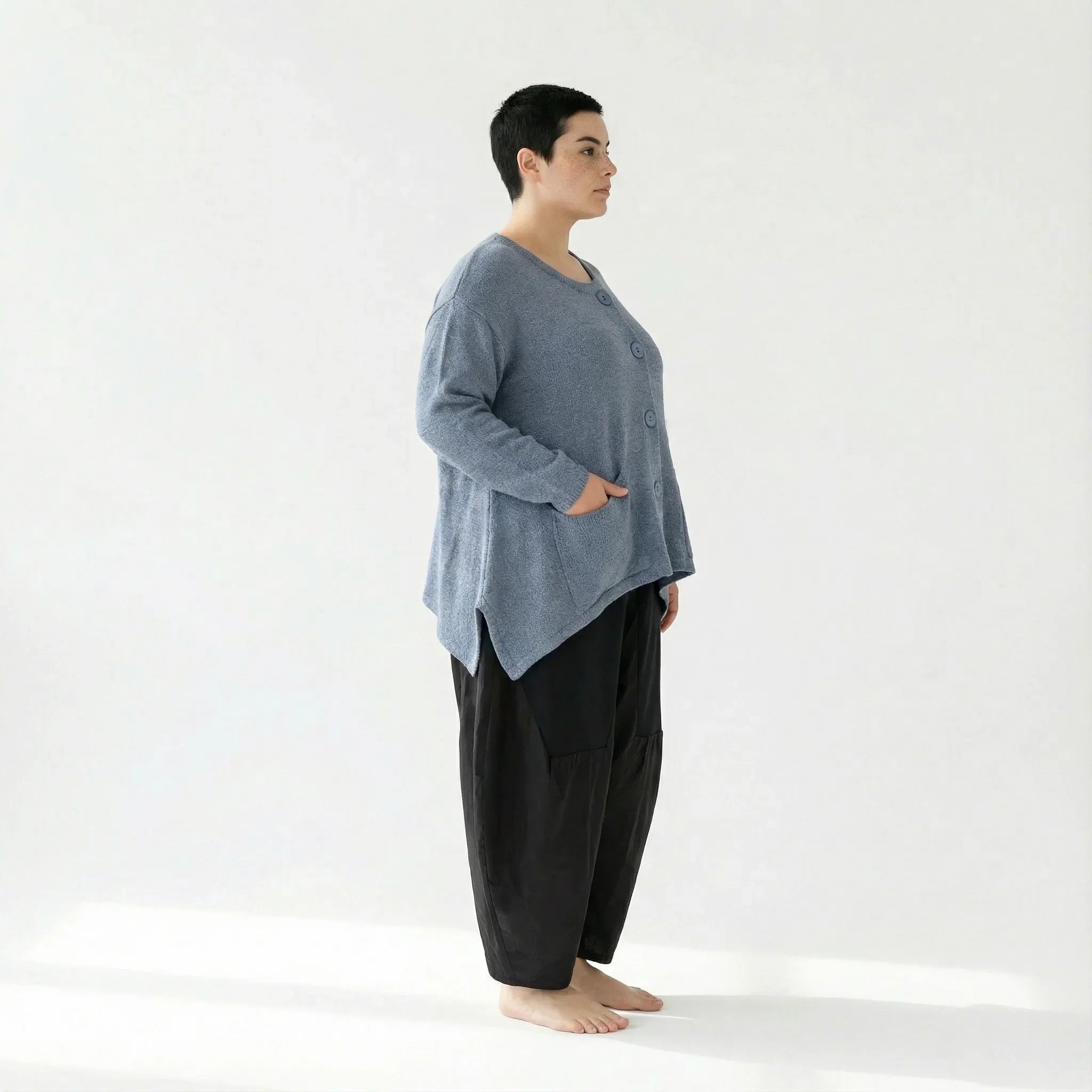 AKH Fashion 118 Veste, Bleu ciel