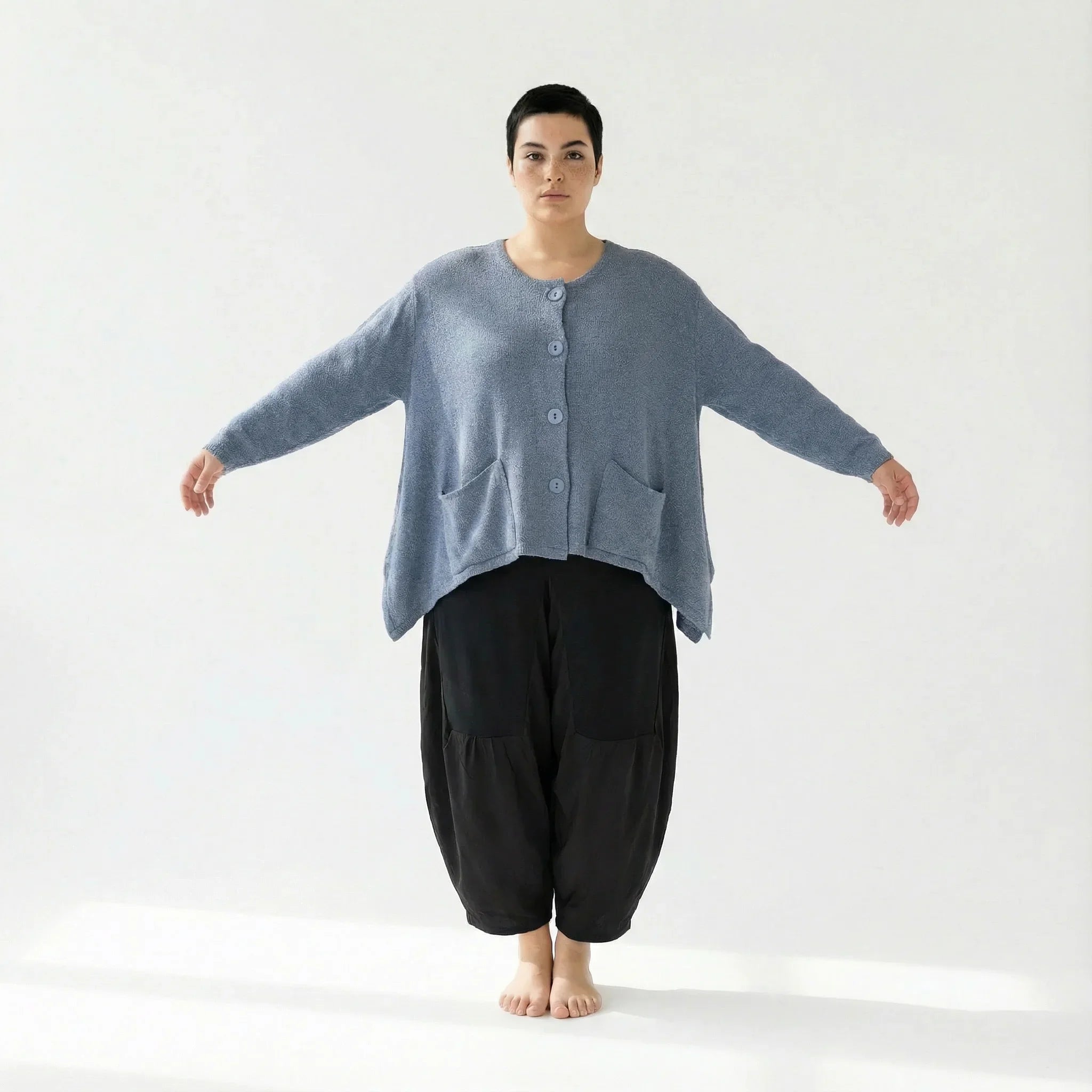 AKH Fashion 118 Veste, Bleu ciel