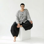 AKH Fashion 118 Veste, Blanc-Noir