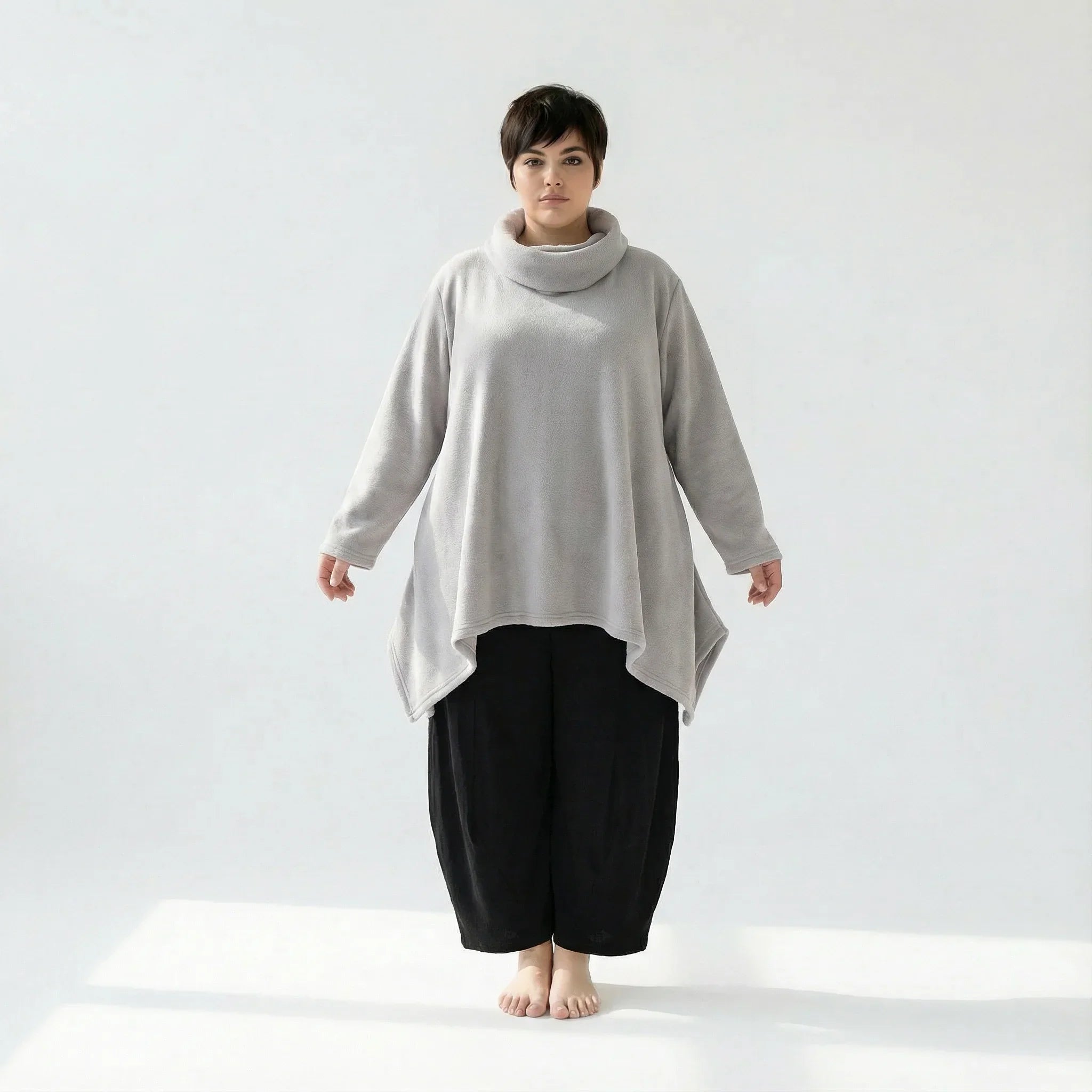 AKH Fashion 3371 Big Shirt, Gris clair
