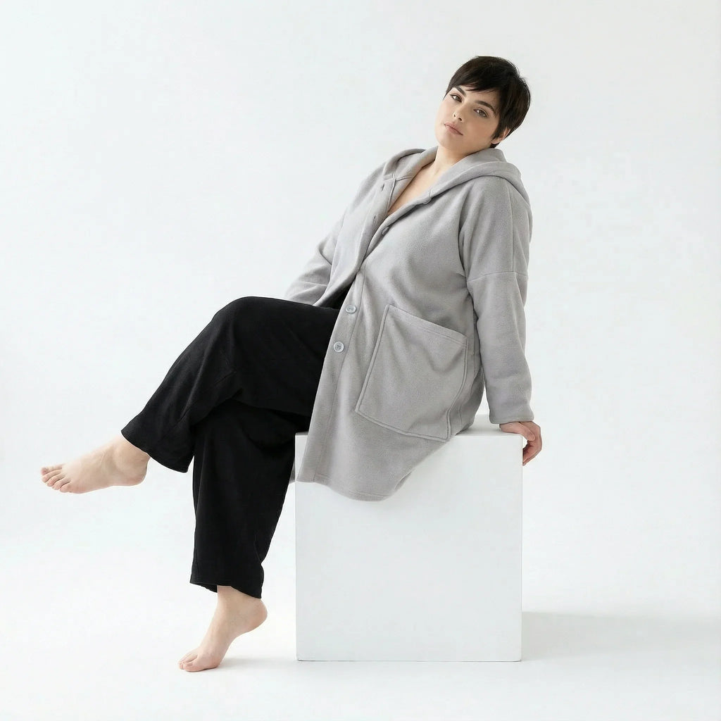 AKH Fashion 6272 Veste, Gris clair