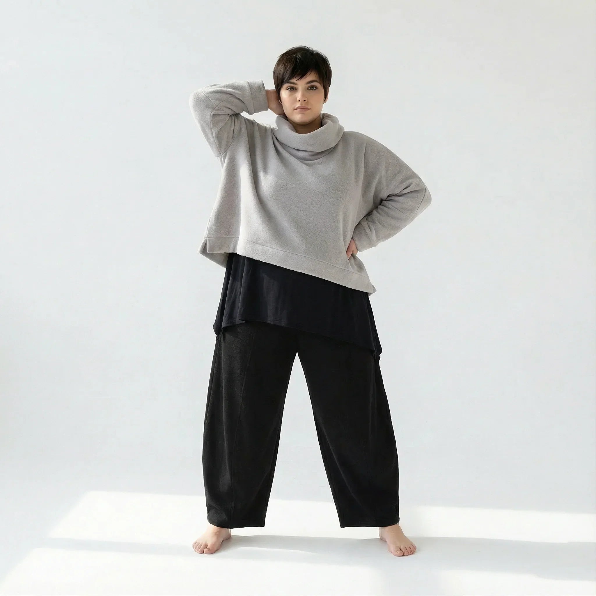 AKH Fashion 7011R Jeté, Gris clair