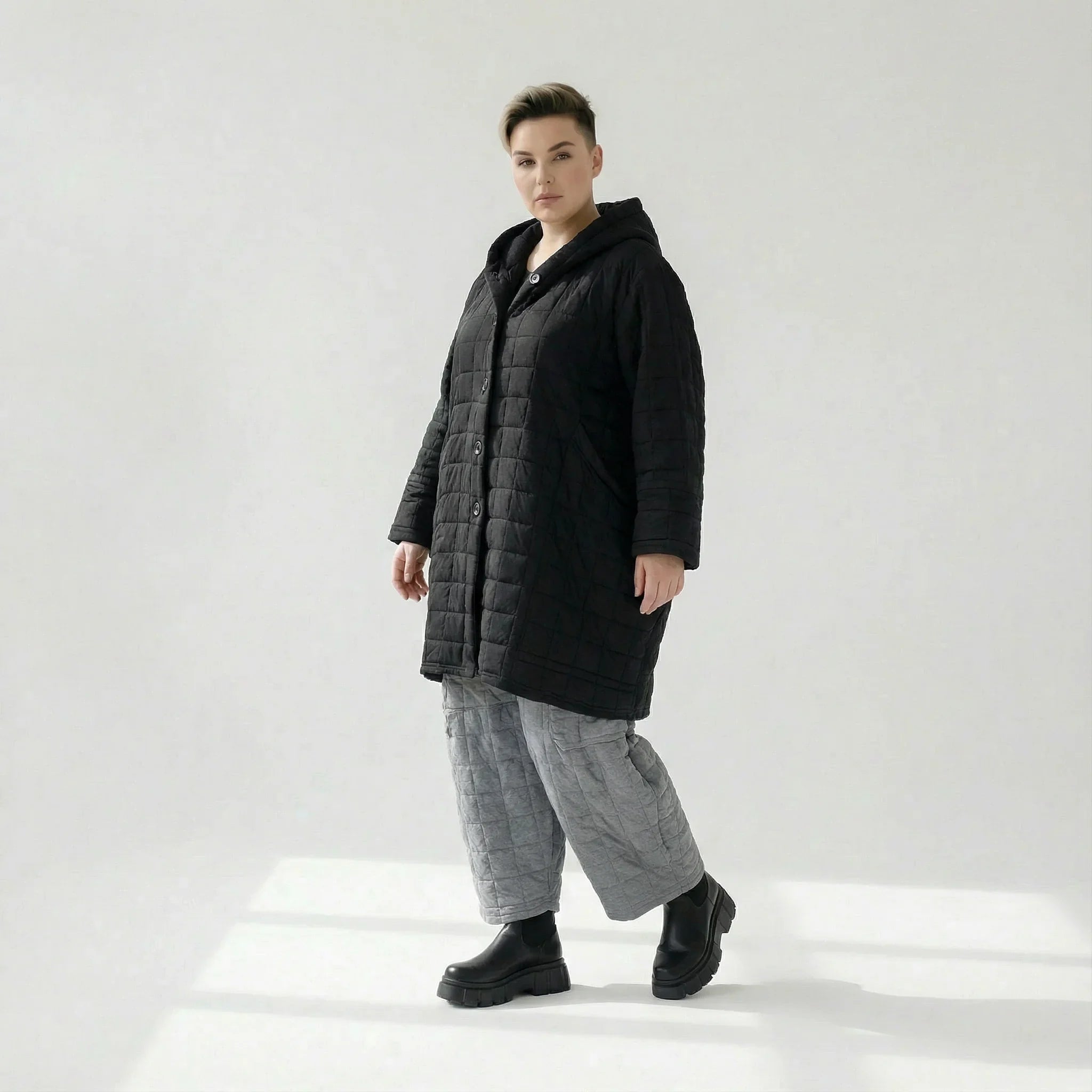 Manteau AKH Fashion 6600, Noir
