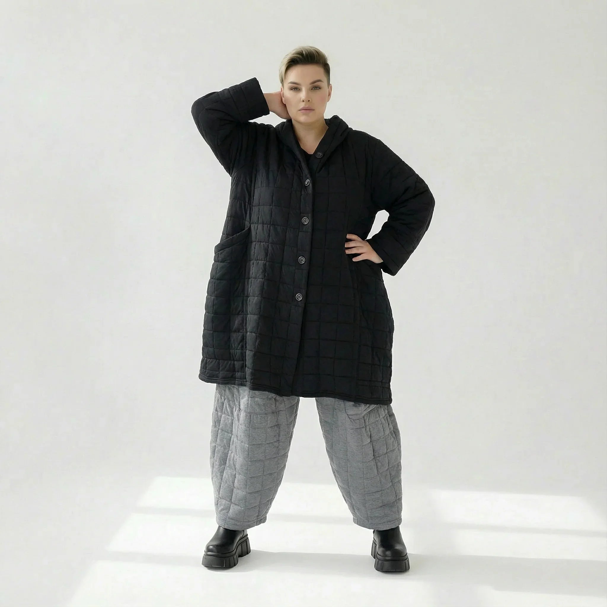 Manteau AKH Fashion 6600, Noir