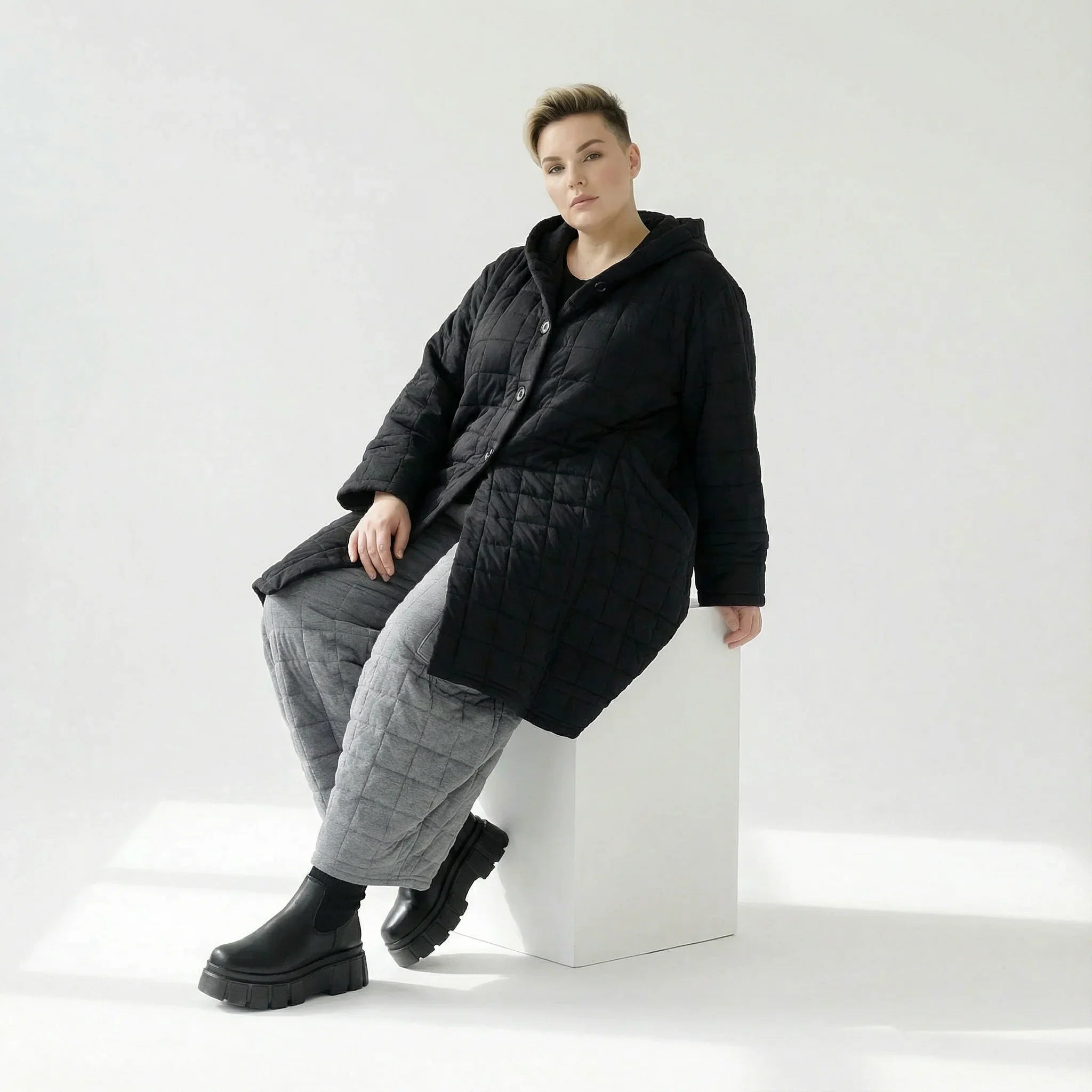 Manteau AKH Fashion 6600, Noir