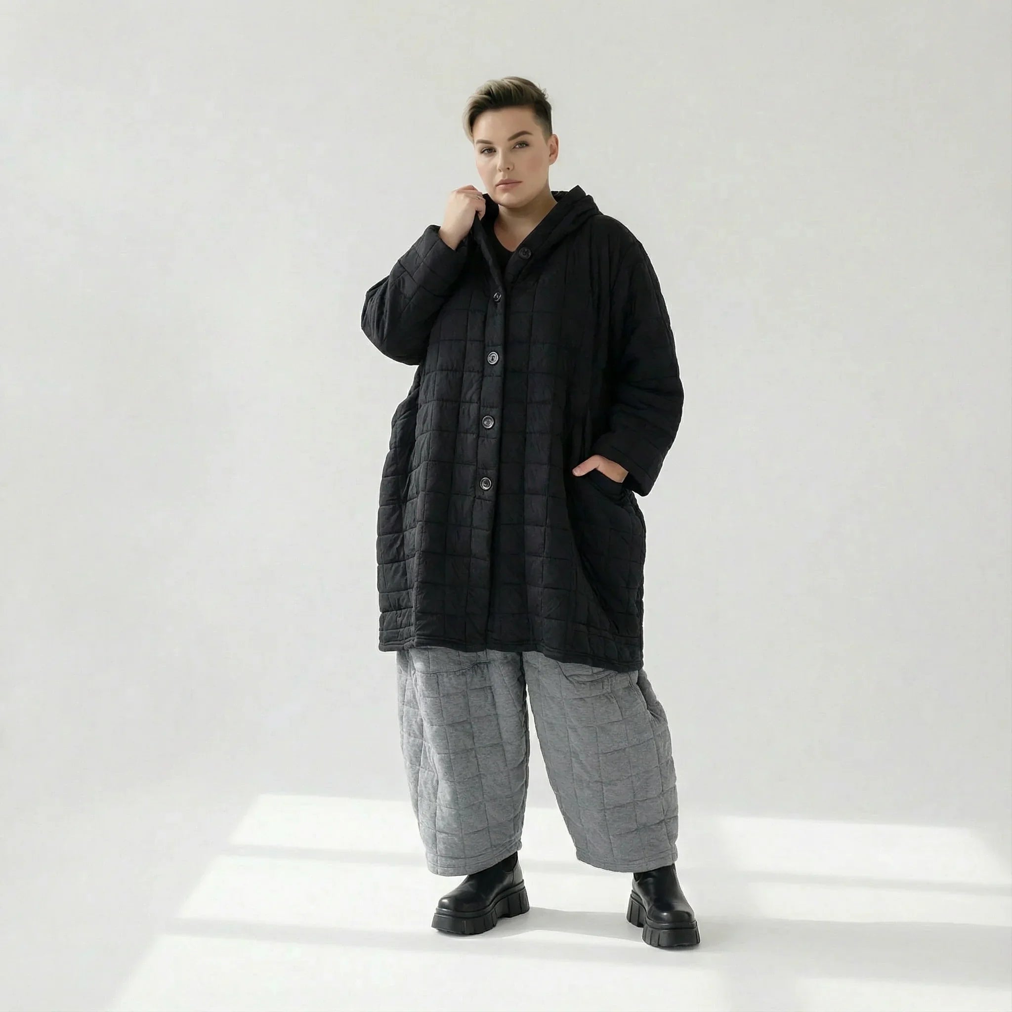Manteau AKH Fashion 6600, Noir