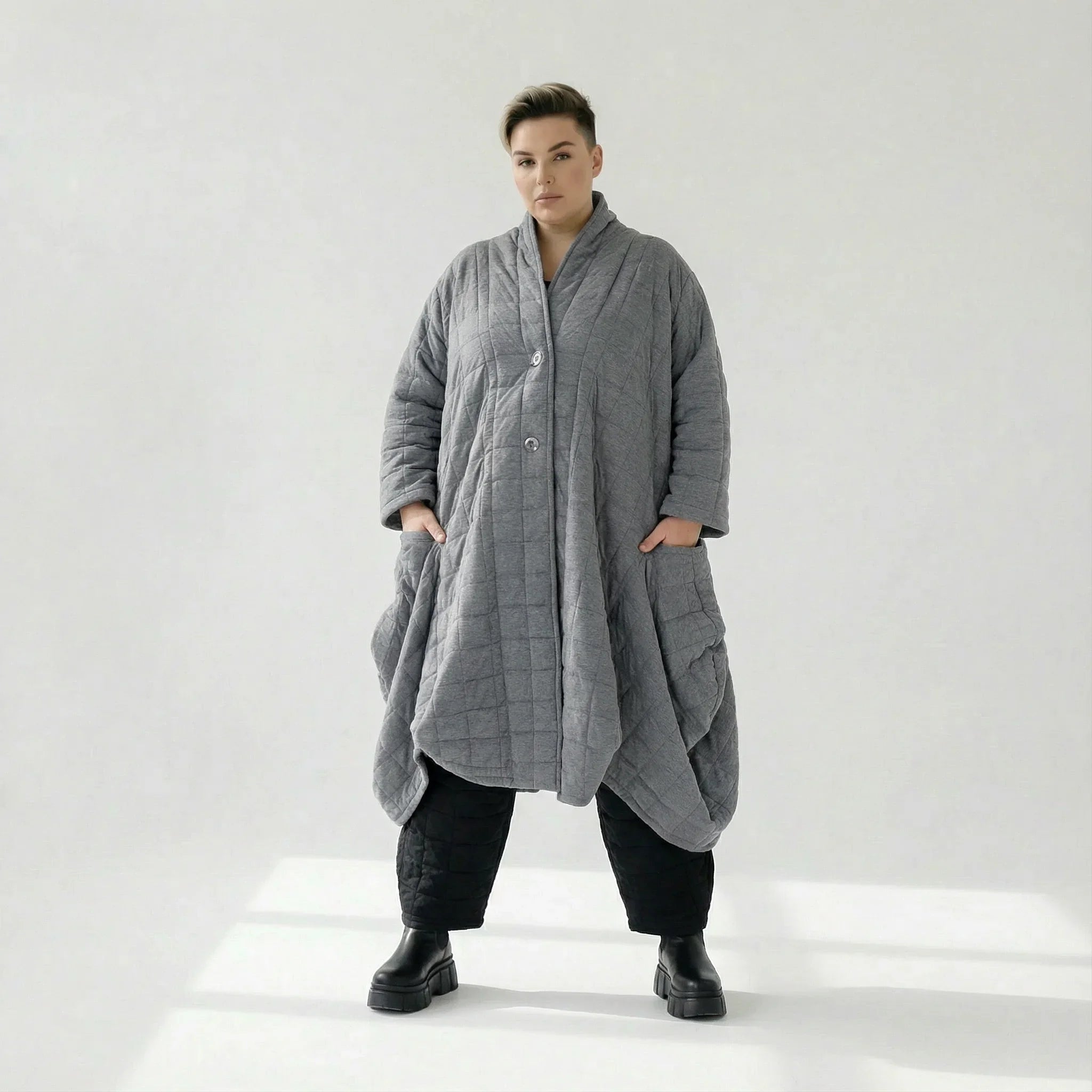 AKH Fashion 6671 Coat, Grey